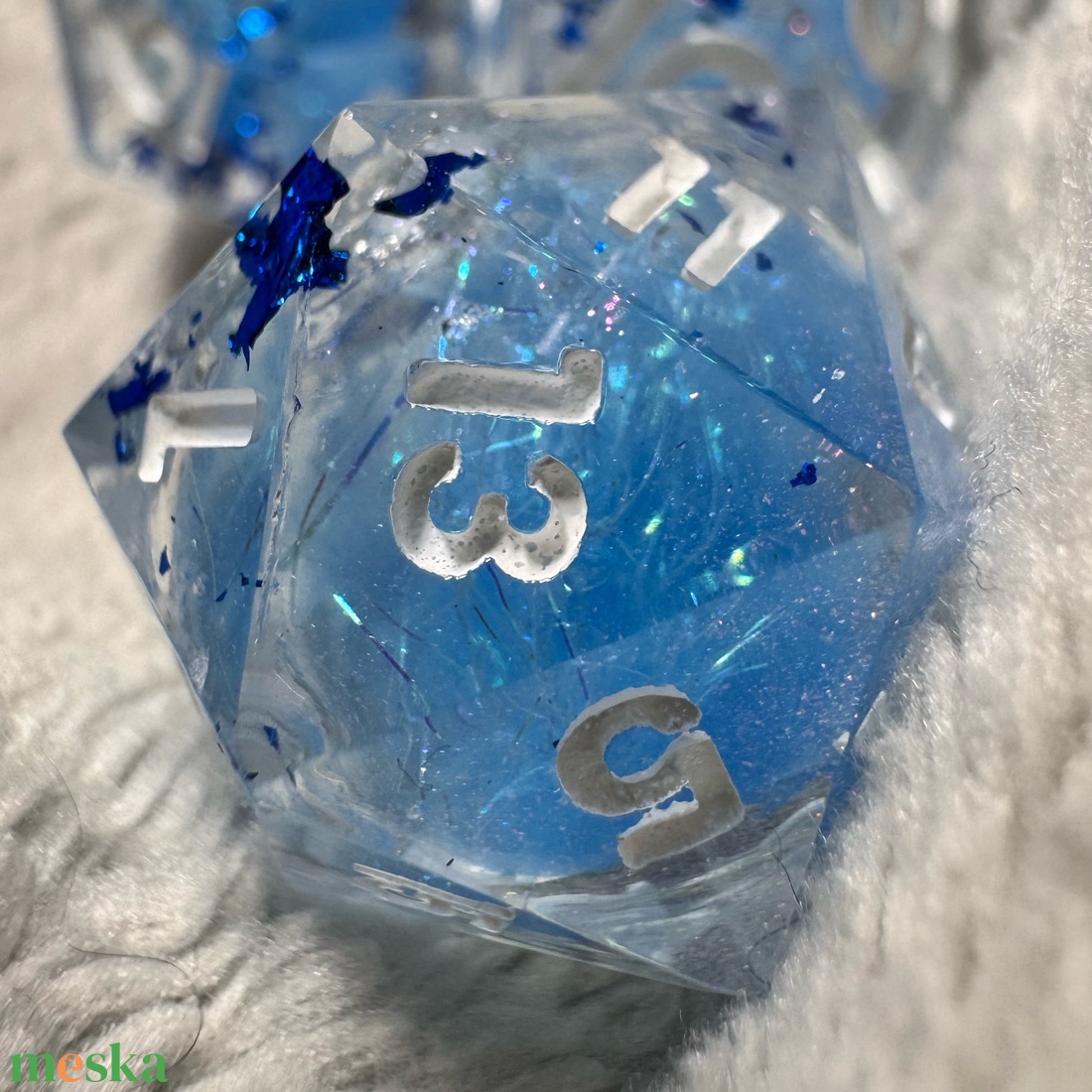 [Ice Blood] - 7 darabos liquid core kocka készlet  - játék & sport - táblajáték és kártyajáték - társasjátékok - dobókocka - Meska.hu