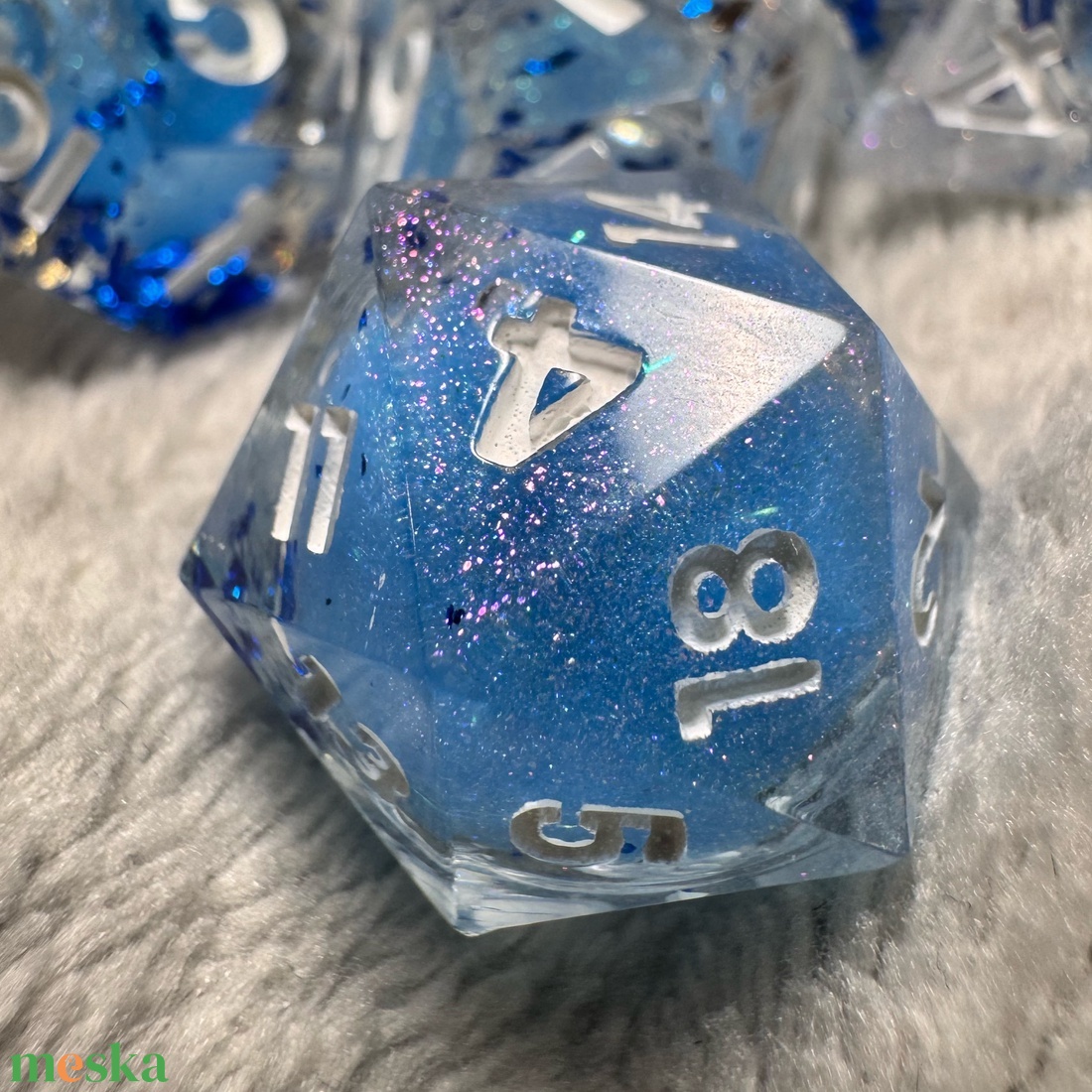 [Ice Blood] - 7 darabos liquid core kocka készlet  - játék & sport - táblajáték és kártyajáték - társasjátékok - dobókocka - Meska.hu