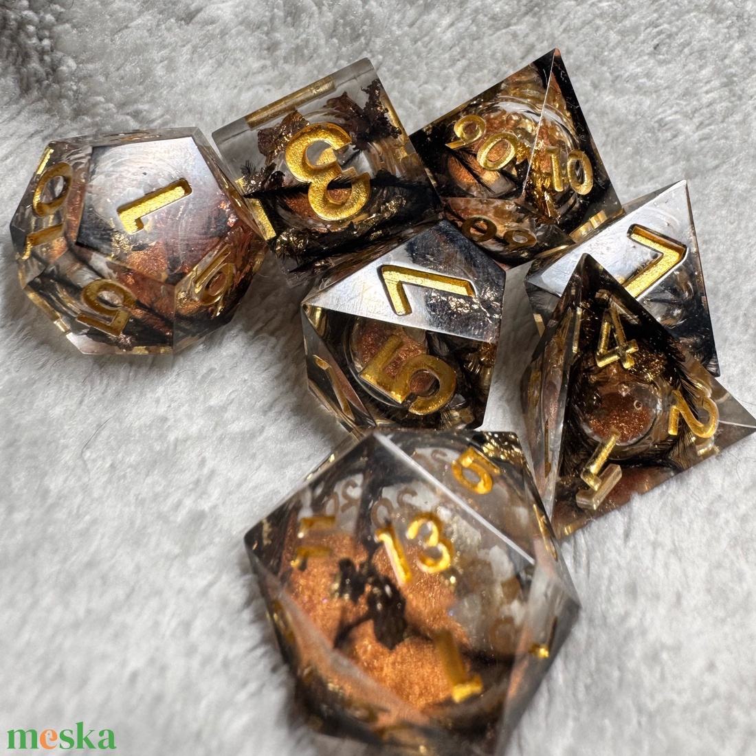 [Divine Blood] - 7 darabos liquid core kocka készlet  - játék & sport - táblajáték és kártyajáték - társasjátékok - Meska.hu