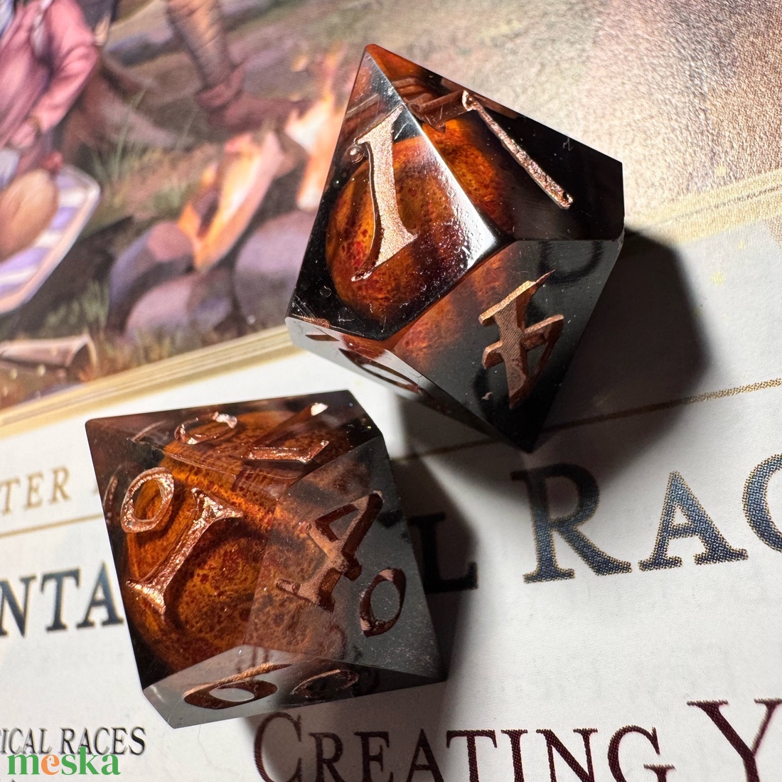 [Blood Moon] - D10 pár - játék & sport - táblajáték és kártyajáték - társasjátékok - dobókocka - Meska.hu