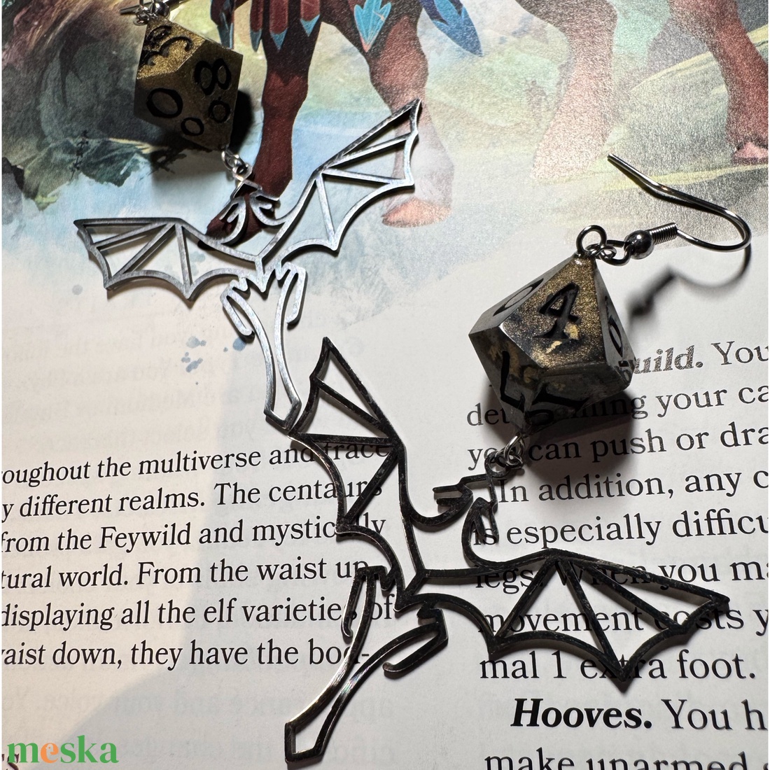 [Dragonrider] - kocka fülbevaló - ékszer - fülbevaló - lógó fülbevaló - Meska.hu