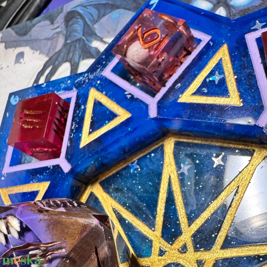 [FOGLALT - Starlit Mage] - Spell tracker - Dobótálca - otthon & életmód - dekoráció - asztal és polc dekoráció - asztaldísz - Meska.hu