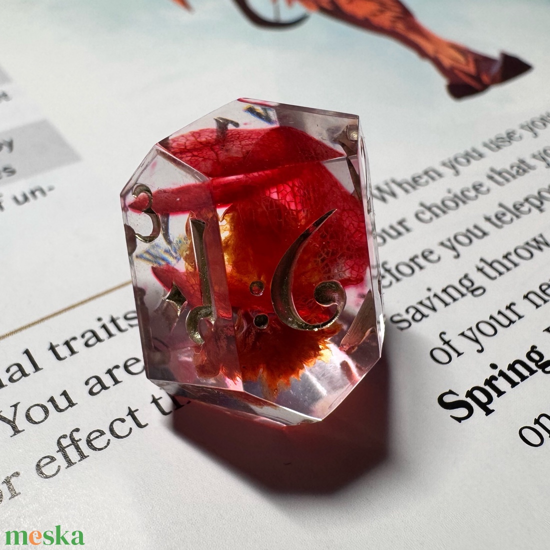 [Floral Inspiration] - Inspiration d6 - játék & sport - táblajáték és kártyajáték - társasjátékok - dobókocka - Meska.hu