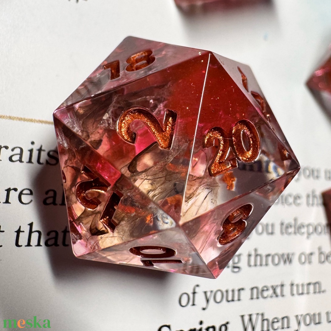 [Fire Dragon] - 7 darabos kocka készlet  - játék & sport - táblajáték és kártyajáték - társasjátékok - dobókocka - Meska.hu