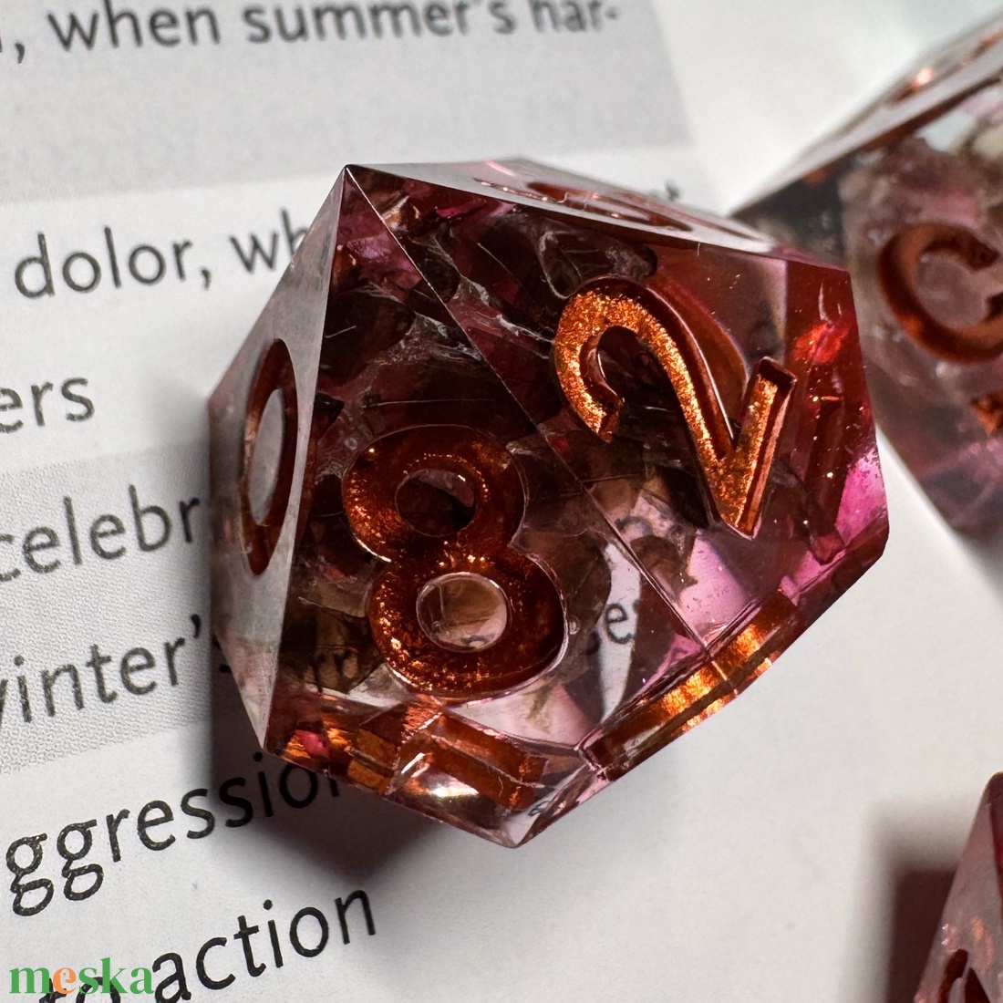 [Fire Dragon] - 7 darabos kocka készlet  - játék & sport - táblajáték és kártyajáték - társasjátékok - dobókocka - Meska.hu