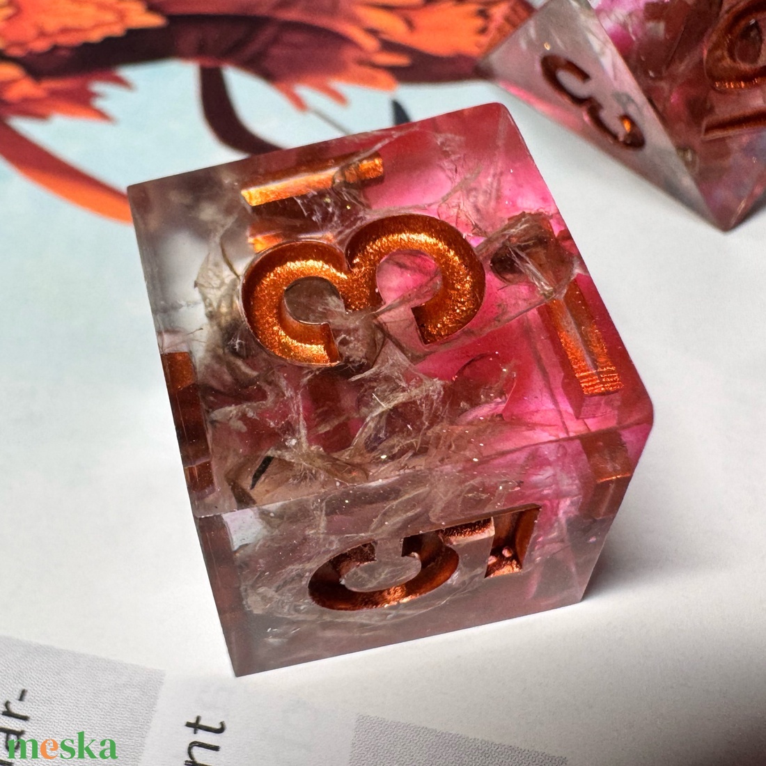 [Fire Dragon] - 7 darabos kocka készlet  - játék & sport - táblajáték és kártyajáték - társasjátékok - dobókocka - Meska.hu