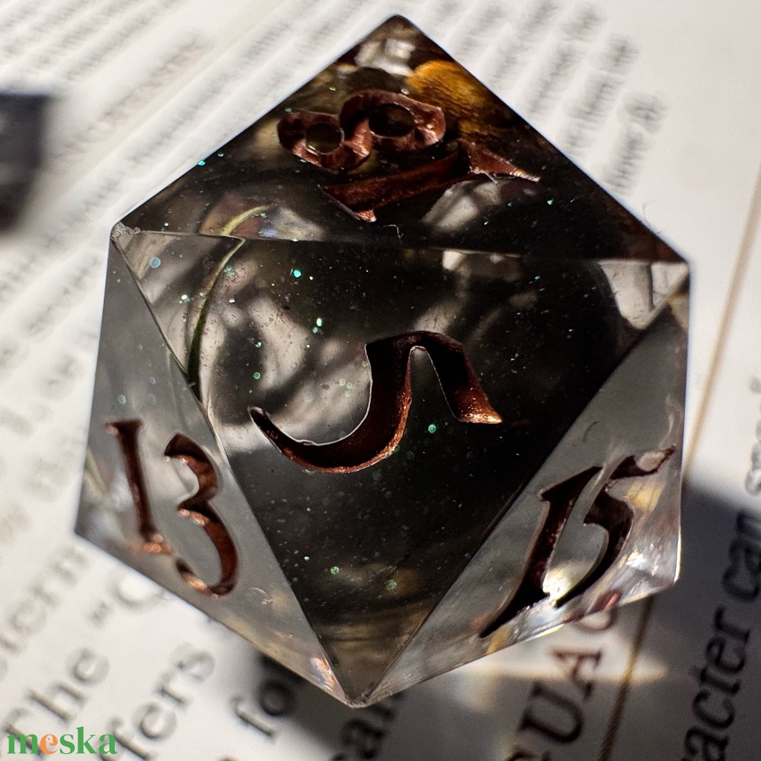 [Dark Ritual] - 7 darabos kocka készlet  - játék & sport - táblajáték és kártyajáték - társasjátékok - dobókocka - Meska.hu