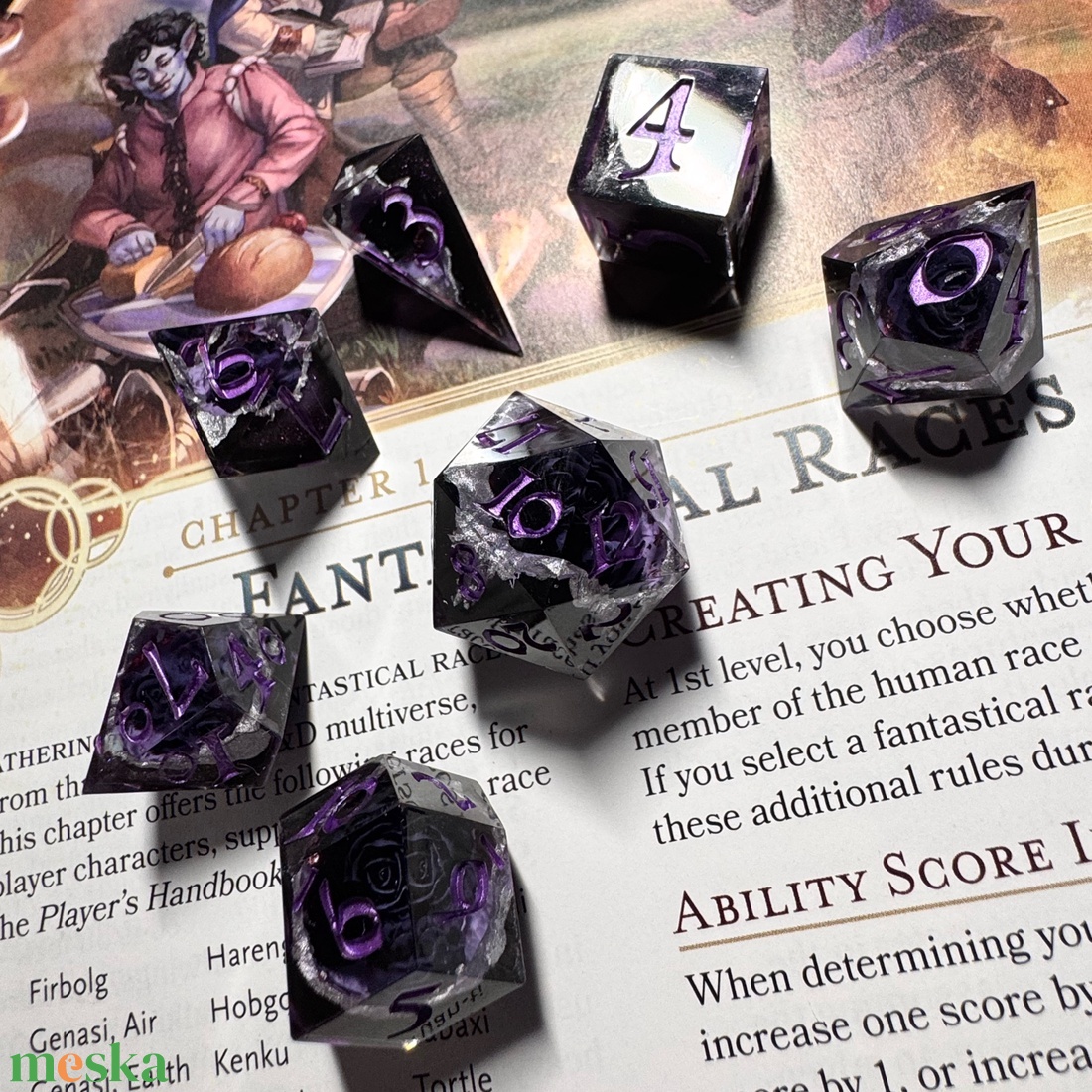 [Voidbloom] - 7 darabos kocka készlet  - játék & sport - táblajáték és kártyajáték - társasjátékok - dobókocka - Meska.hu