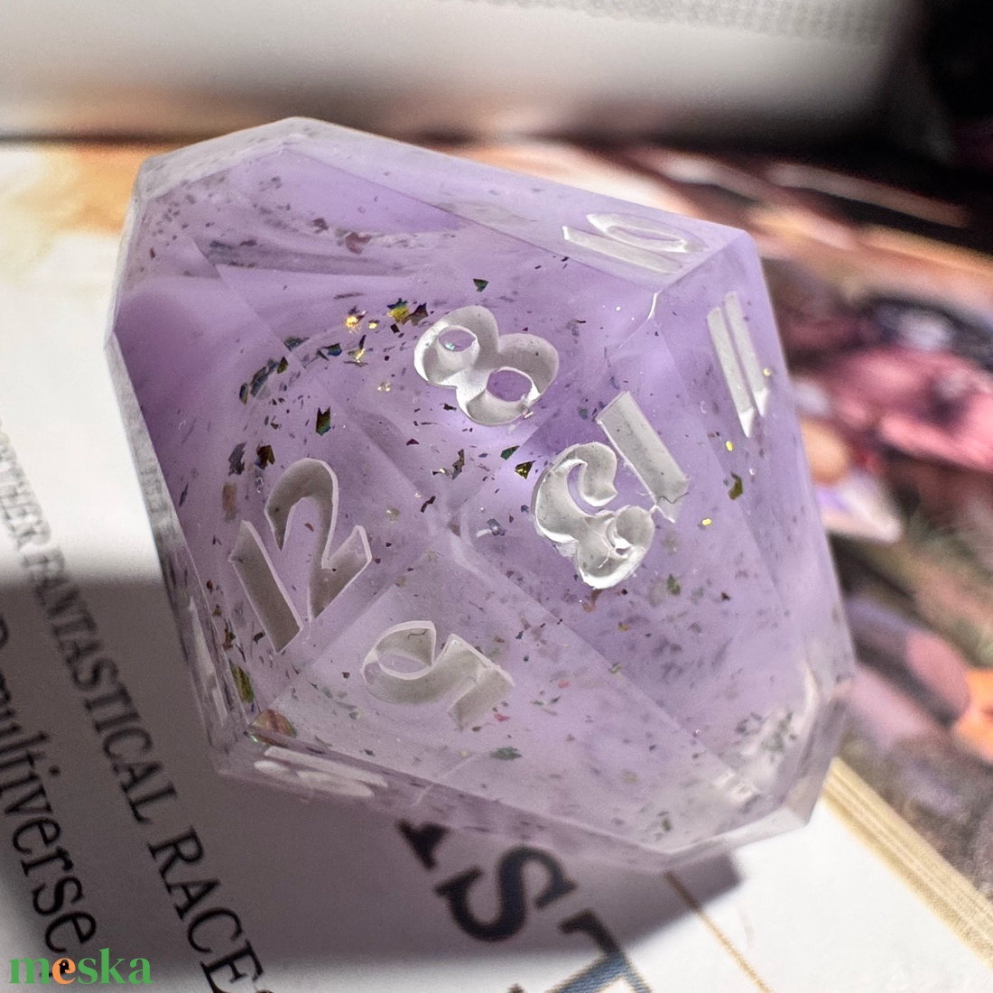 [Lavender Dreams] - Crystal d20  - játék & sport - táblajáték és kártyajáték - társasjátékok - dobókocka - Meska.hu