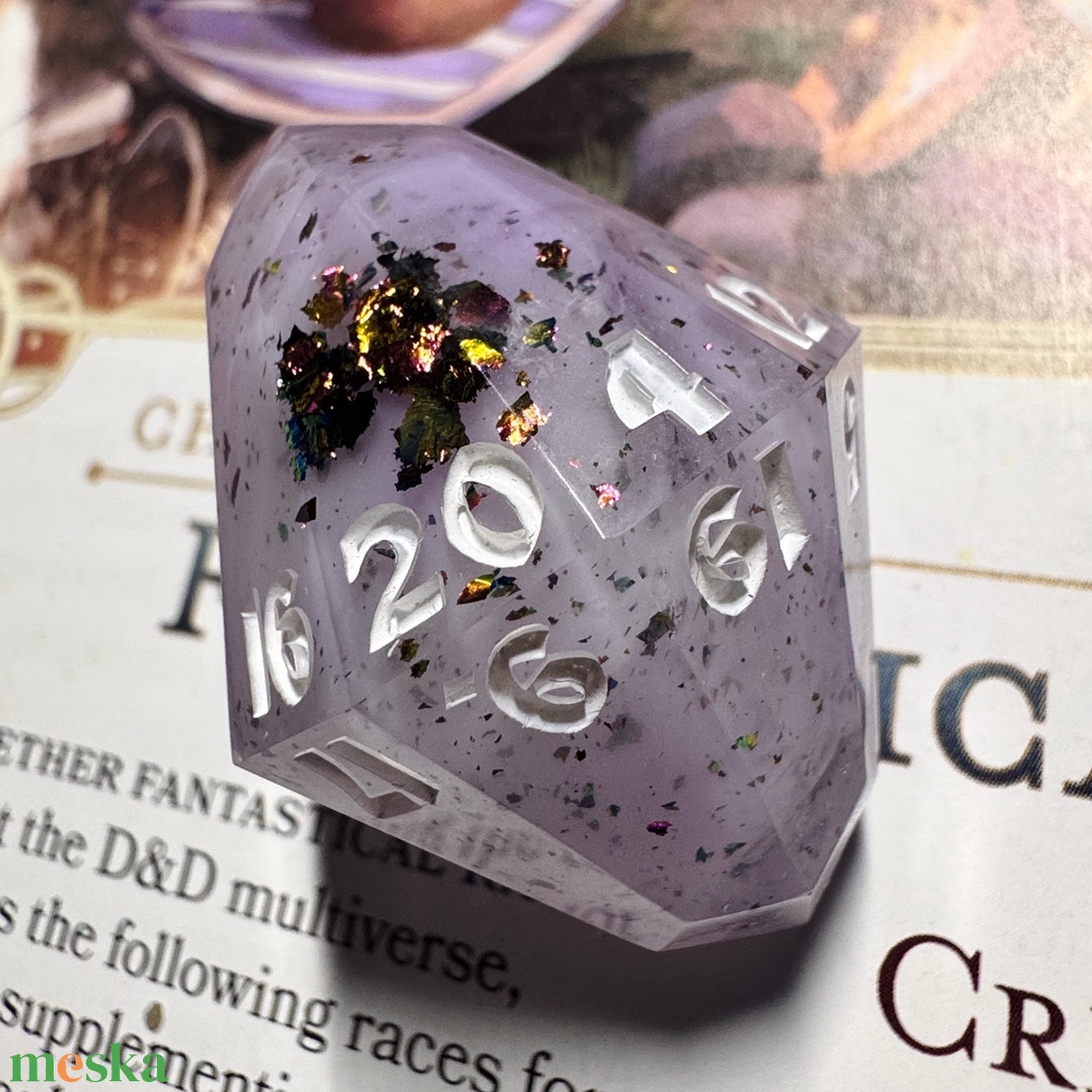 [Lavender Dreams] - Crystal d20  - játék & sport - táblajáték és kártyajáték - társasjátékok - dobókocka - Meska.hu