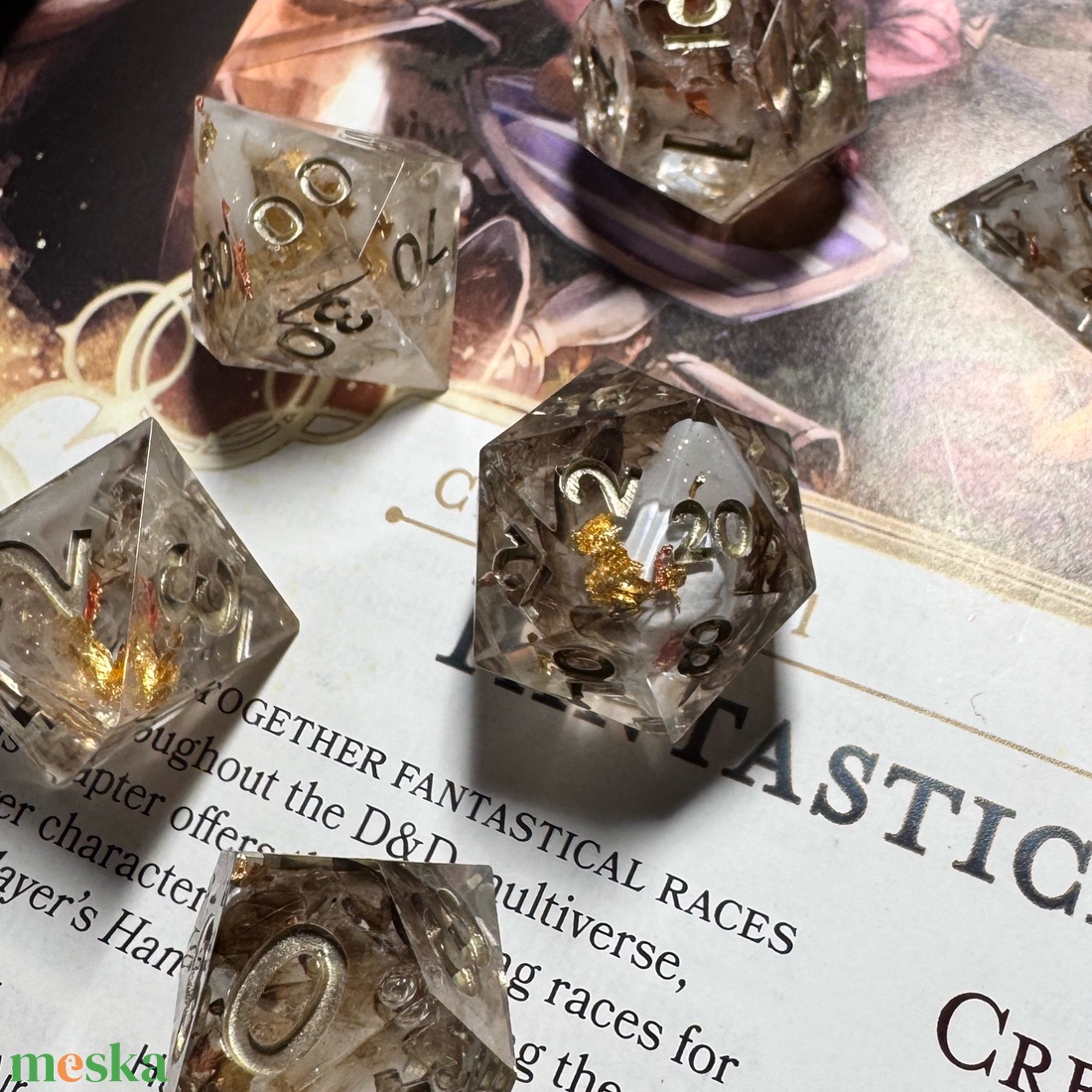 [FOGLALT] - 7 darabos kocka készlet  - játék & sport - táblajáték és kártyajáték - társasjátékok - dobókocka - Meska.hu