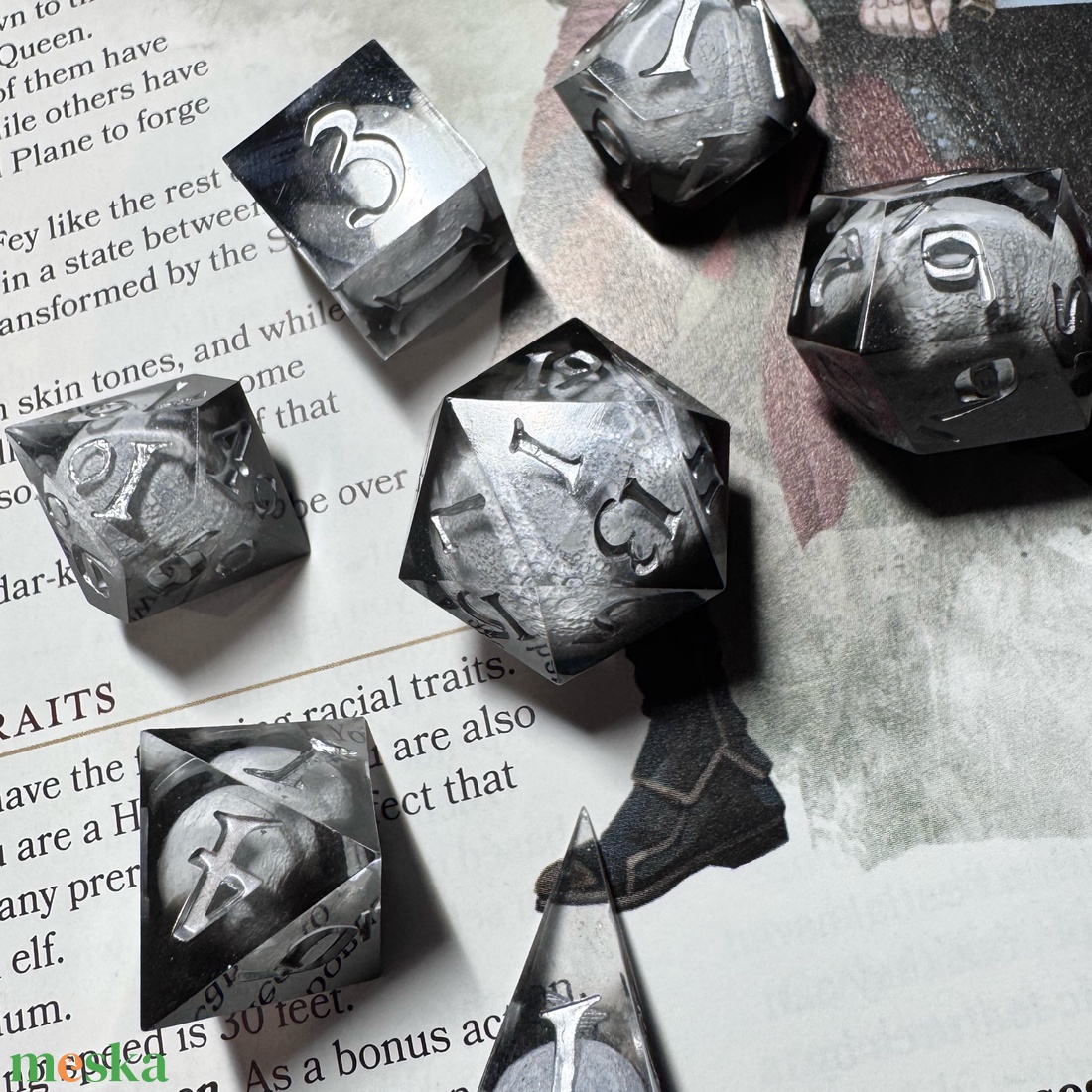 [FOGLALT] [Full Moon] - 7 darabos készlet  - játék & sport - táblajáték és kártyajáték - társasjátékok - dobókocka - Meska.hu