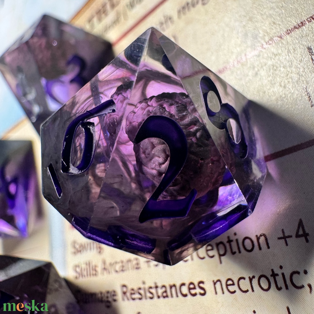 [Mind Flayer] - 7 darabos kocka készlet  - játék & sport - táblajáték és kártyajáték - társasjátékok - dobókocka - Meska.hu