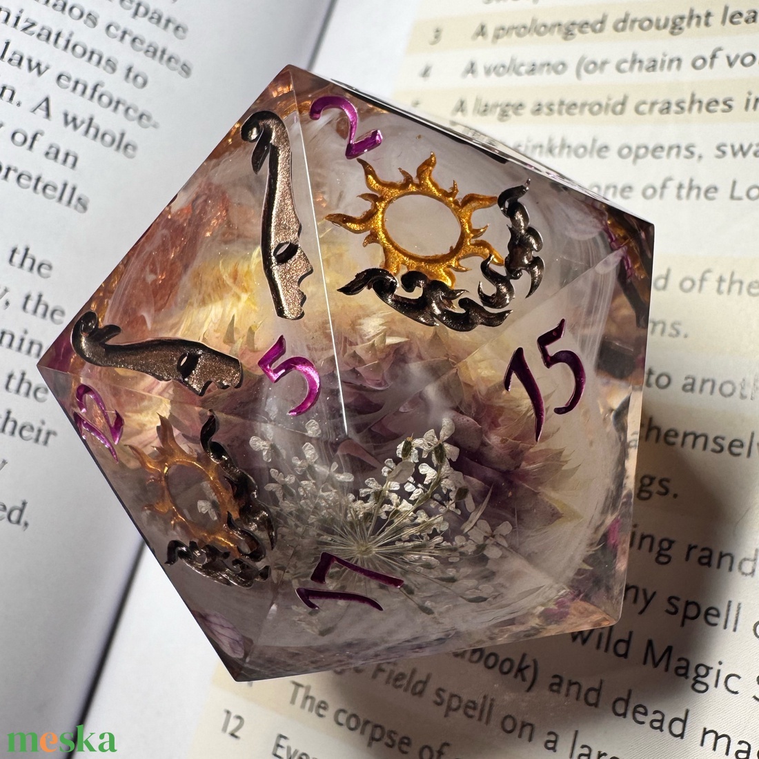 �Bloom - 42mm CHONK d20 - játék & sport - táblajáték és kártyajáték - társasjátékok - dobókocka - Meska.hu