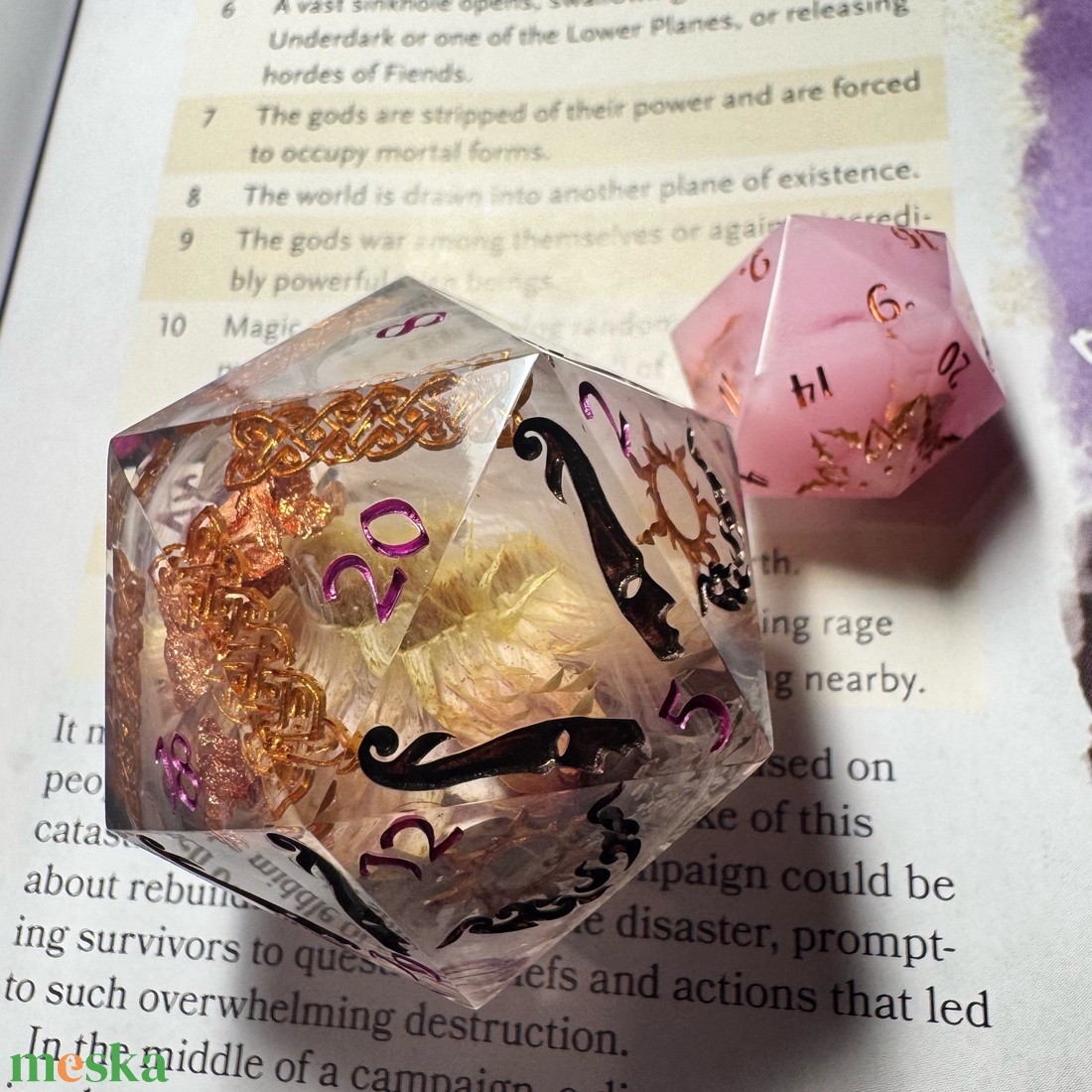 �Bloom - 42mm CHONK d20 - játék & sport - táblajáték és kártyajáték - társasjátékok - dobókocka - Meska.hu