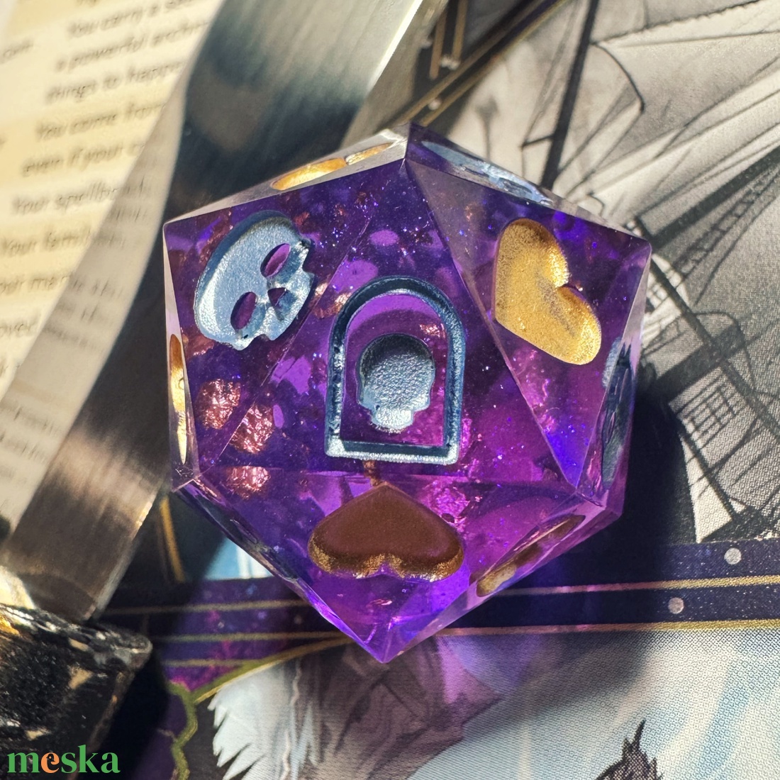 [Amethyst] - Death Save d20 - játék & sport - táblajáték és kártyajáték - társasjátékok - dobókocka - Meska.hu