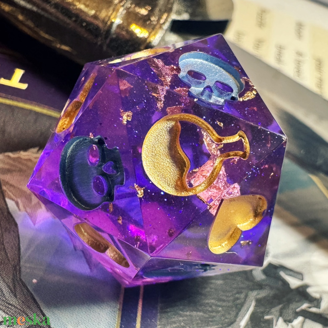 [Amethyst] - Death Save d20 - játék & sport - táblajáték és kártyajáték - társasjátékok - dobókocka - Meska.hu