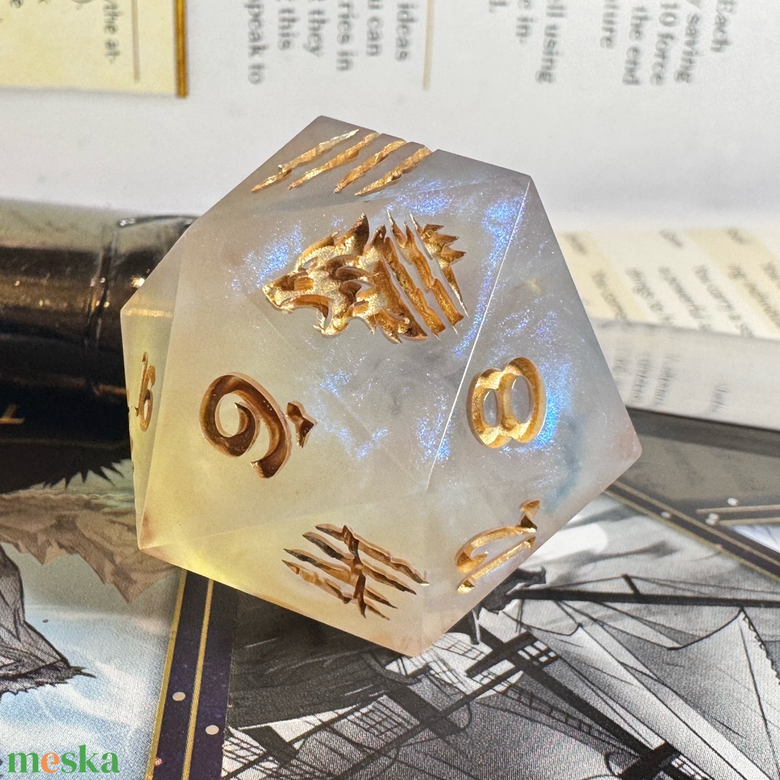 �Petal Blizzard - 35mm d20 - játék & sport - táblajáték és kártyajáték - társasjátékok - dobókocka - Meska.hu