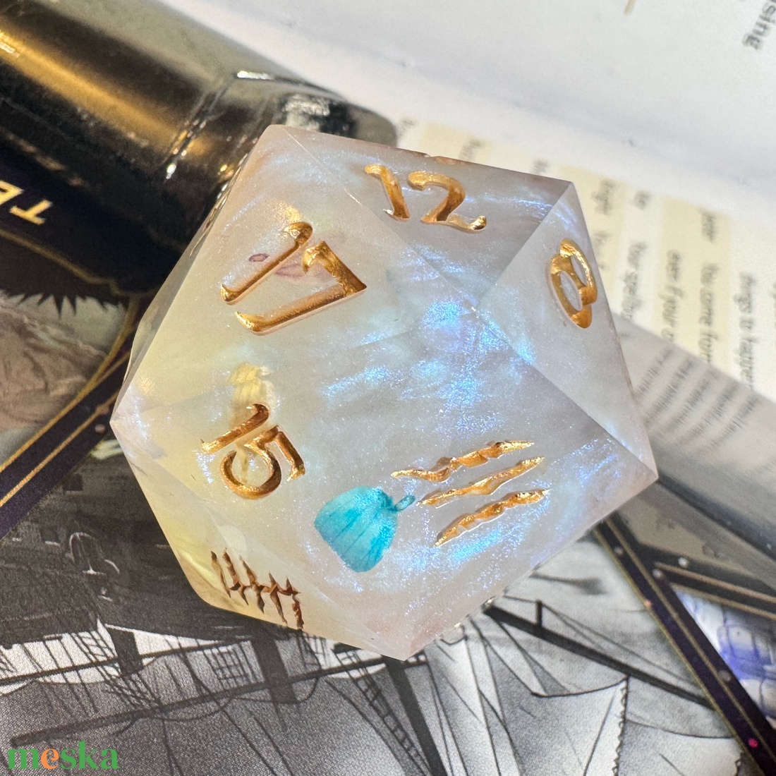 �Petal Blizzard - 35mm d20 - játék & sport - táblajáték és kártyajáték - társasjátékok - dobókocka - Meska.hu