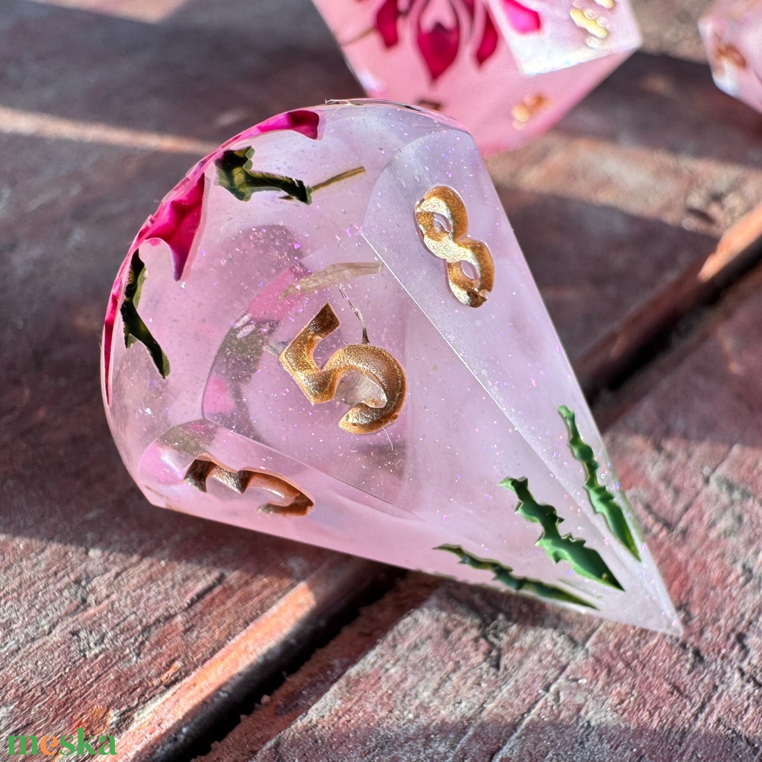 [Spring Bloom] - 7 darabos kocka készlet  - játék & sport - táblajáték és kártyajáték - társasjátékok - dobókocka - Meska.hu