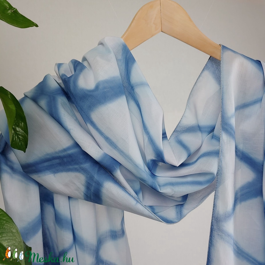 Batiszt stóla, vállkendő, sál, shibori, batik, női - ruha & divat - sál, sapka, kendő - vállkendő - Meska.hu