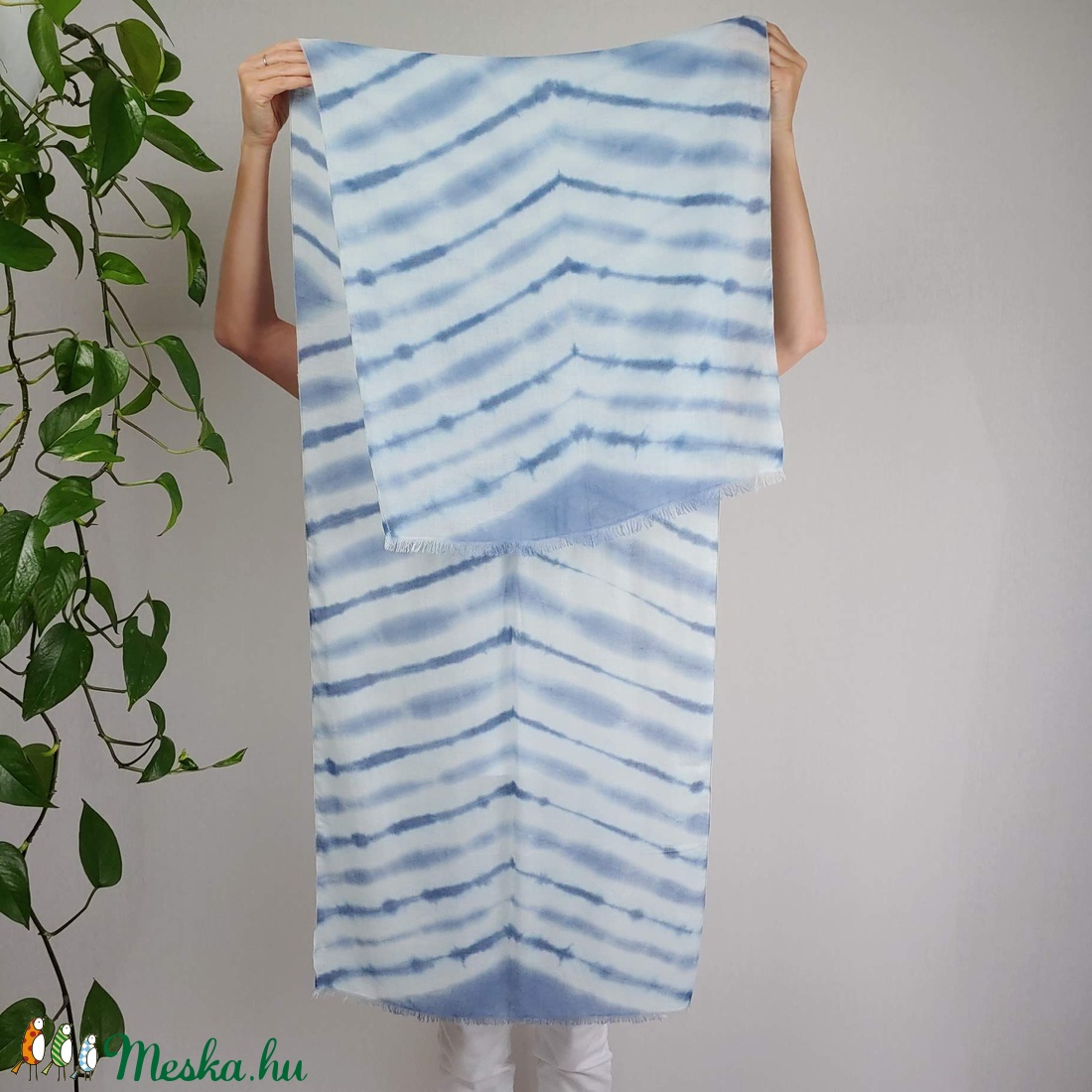 Csíkos design sál, vállkendő, batik stóla  - ruha & divat - sál, sapka, kendő - kendő - Meska.hu