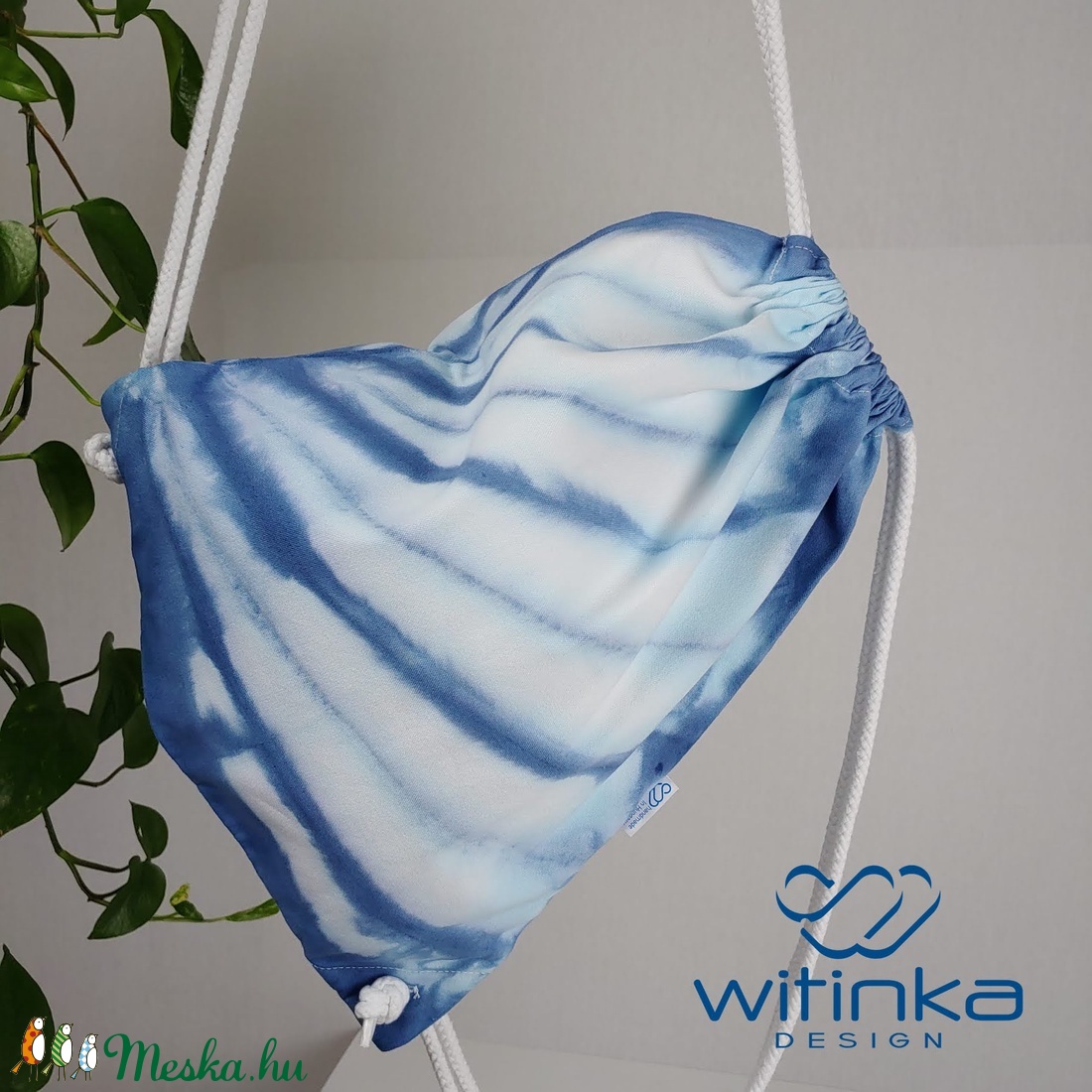 Vastag shibori hátizsák legyezőmintával -  - Meska.hu