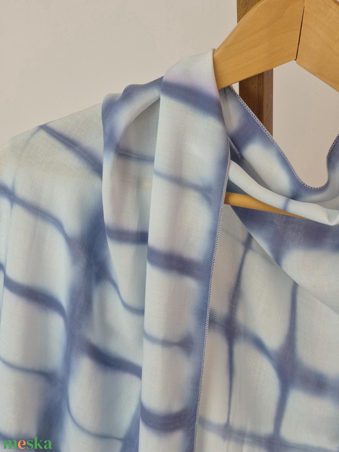 Kocka mintás shibori felső, bolero, fesztivál felső, strandfelső, kimonó, stóla, sál - ruha & divat - női ruha - bolero - Meska.hu