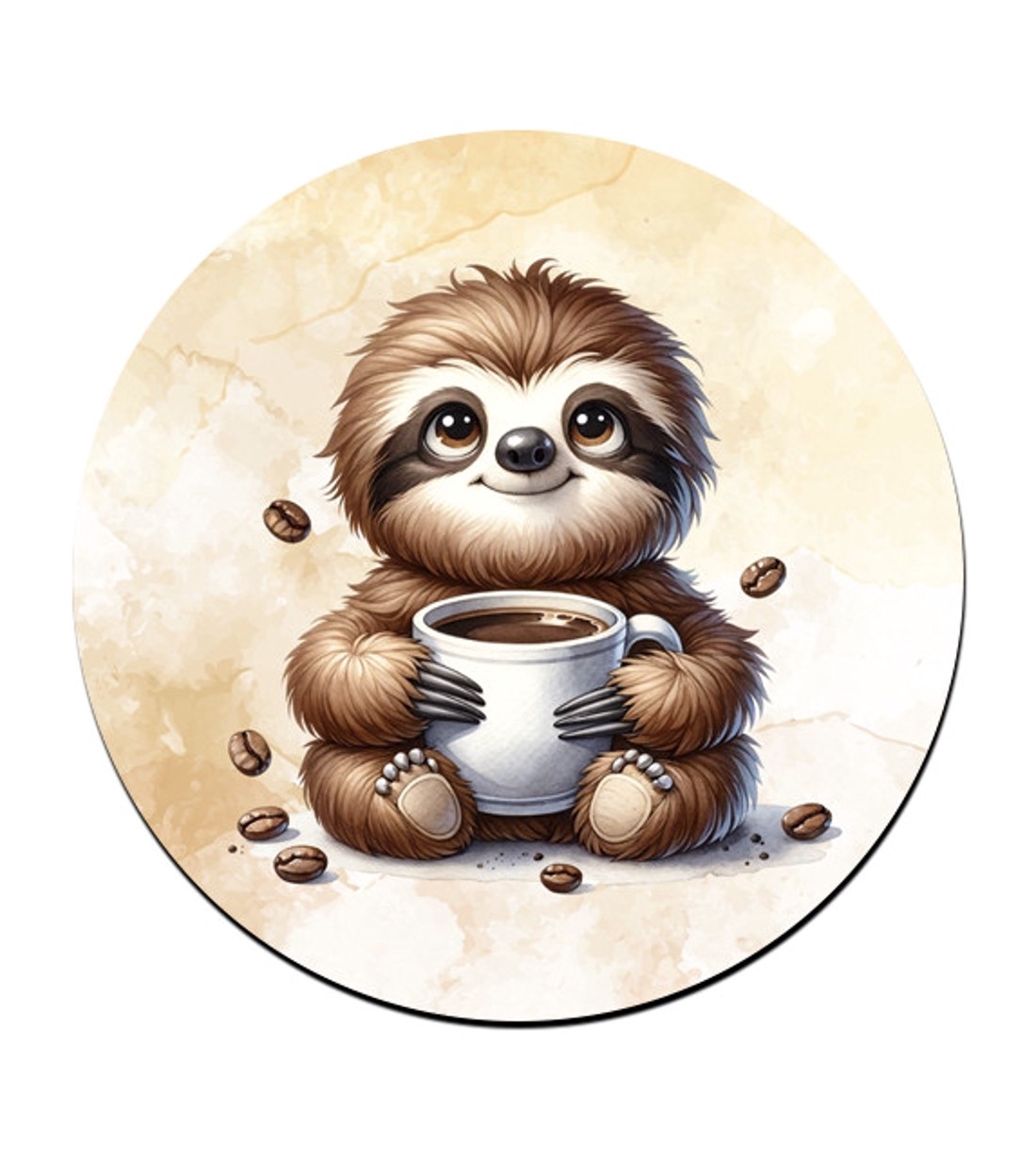 Lazulós Kávés lajhár bögre alátét - otthon & életmód - konyhafelszerelés, tálalás - tálalás - tányér- és poháralátét - Meska.hu