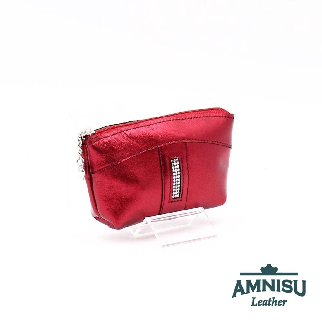 Metál bordó egy cipzáras egyenes swarovski köves kulcstartó E5006 - táska & tok - kulcstartó & táskadísz - kulcstartó - Meska.hu