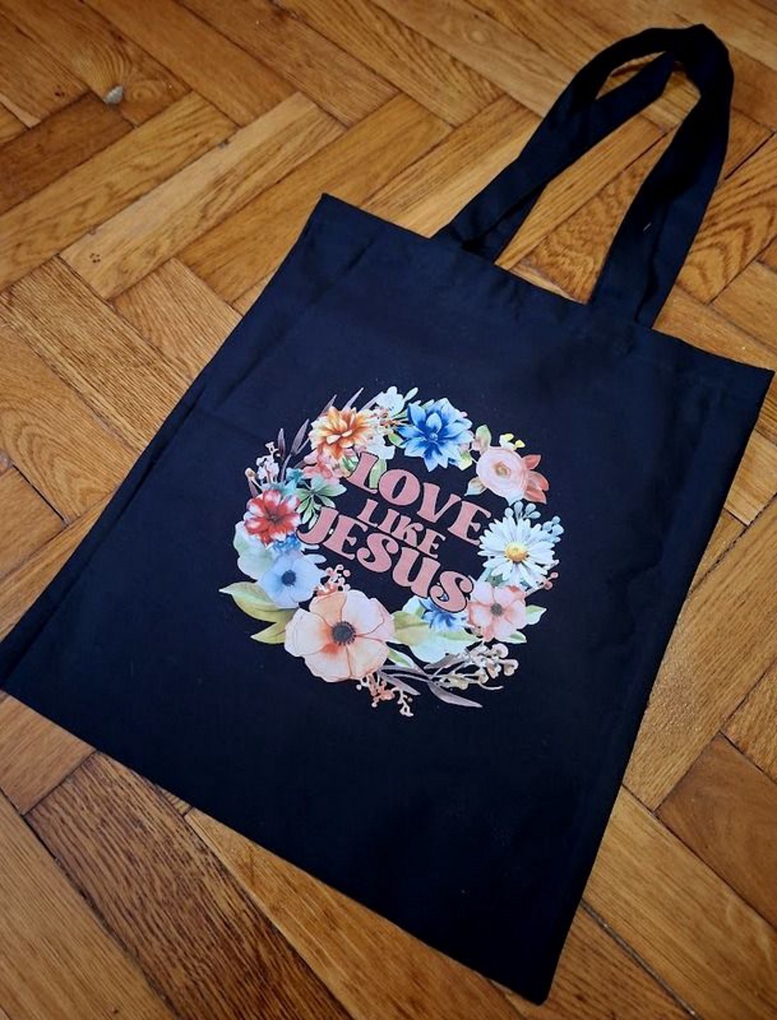 Bibliai igés szatyor- LOVE LIKE JESUS-010 -  - Meska.hu