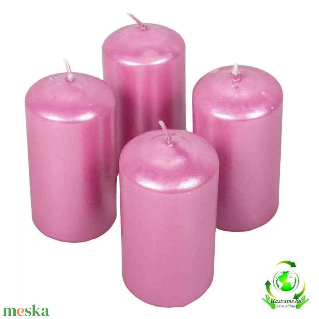 Metál henger gyertya szett 50x100mm - rózsaszín - kellékek & szerszámok - dekorációs kellékek - dekorációs gyertya - Meska.hu Metál henger gyertya szett 50x100mm - rózsaszín - kellékek & szerszámok - dekorációs kellékek - dekorációs gyertya - Meska.hu