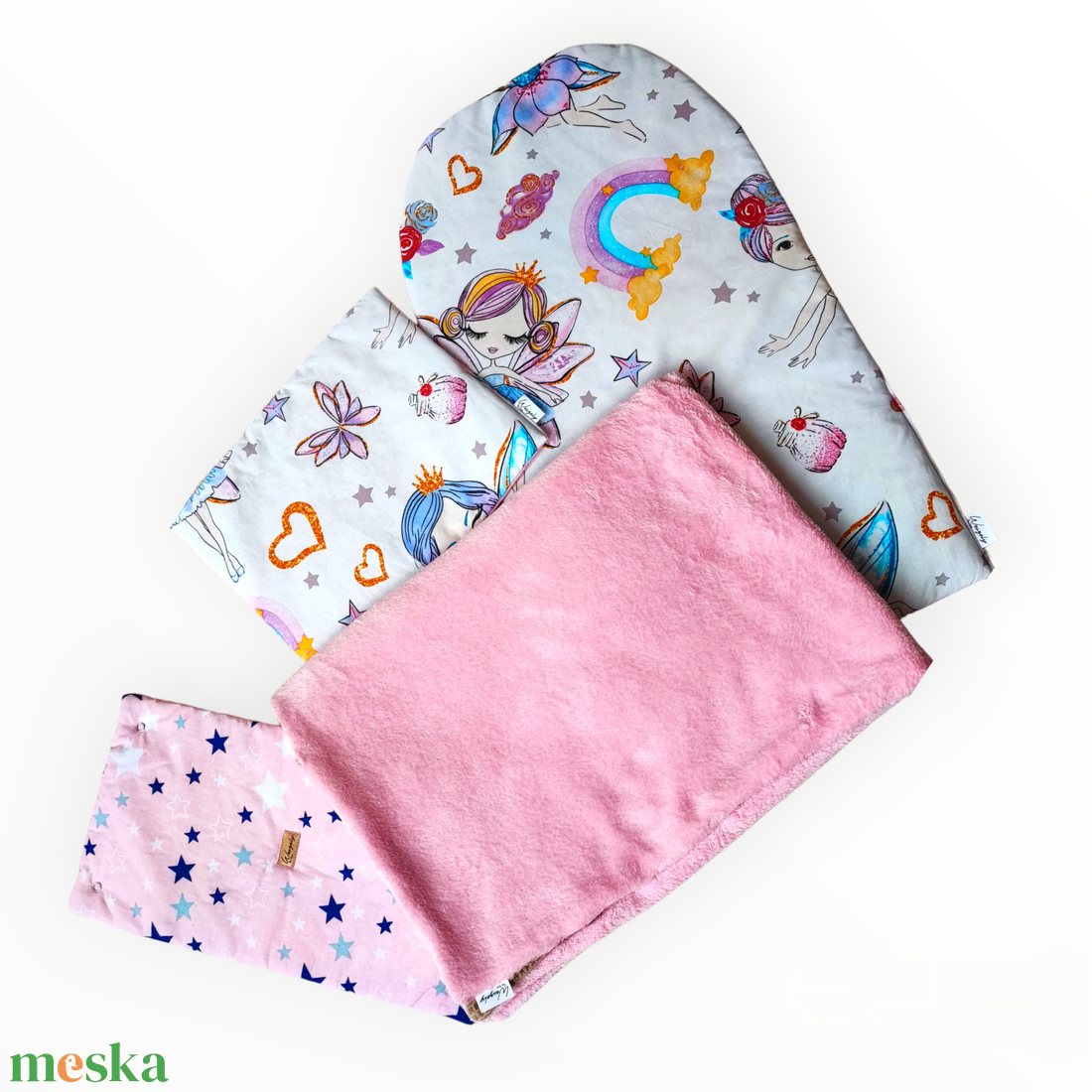 Babafészek szett tündéres - otthon & életmód - babaszoba, gyerekszoba - babaszoba, gyerekszoba - Meska.hu