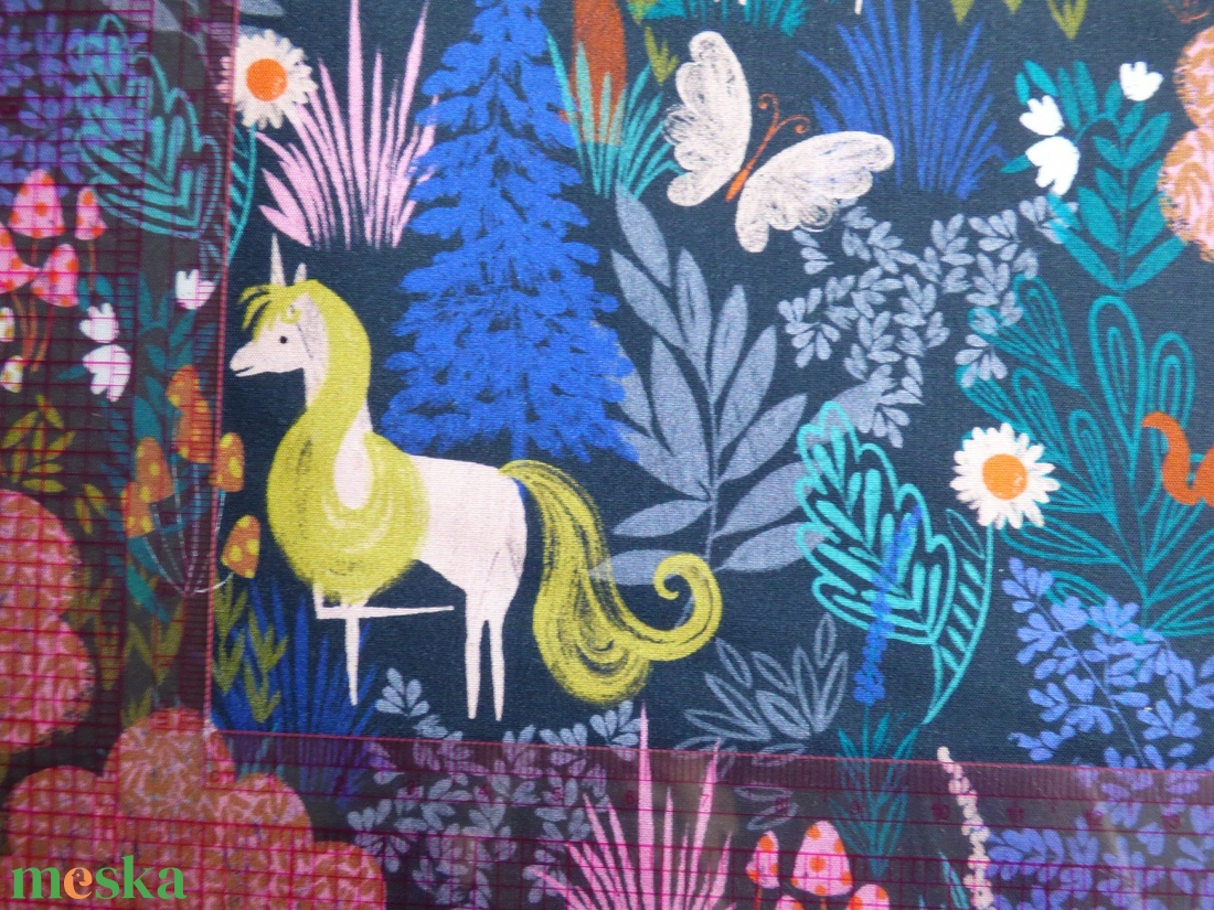 Unikornisos finom szövésű pamutvászon (puplin)  - kellékek & szerszámok - méteráru - vászon - pamutvászon - Meska.hu