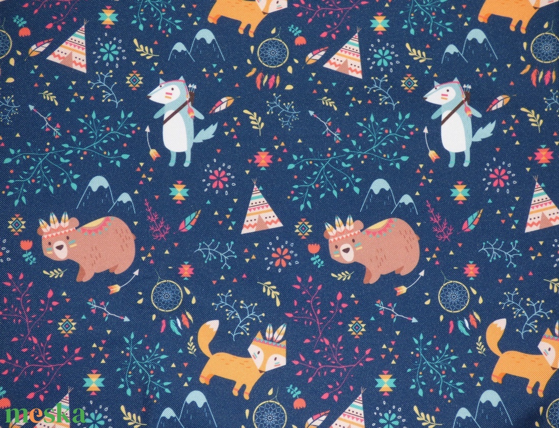 Erdei állatos vízálló szövet, gyöngyvászon - kellékek & szerszámok - méteráru - vászon - gyöngyvászon - Meska.hu