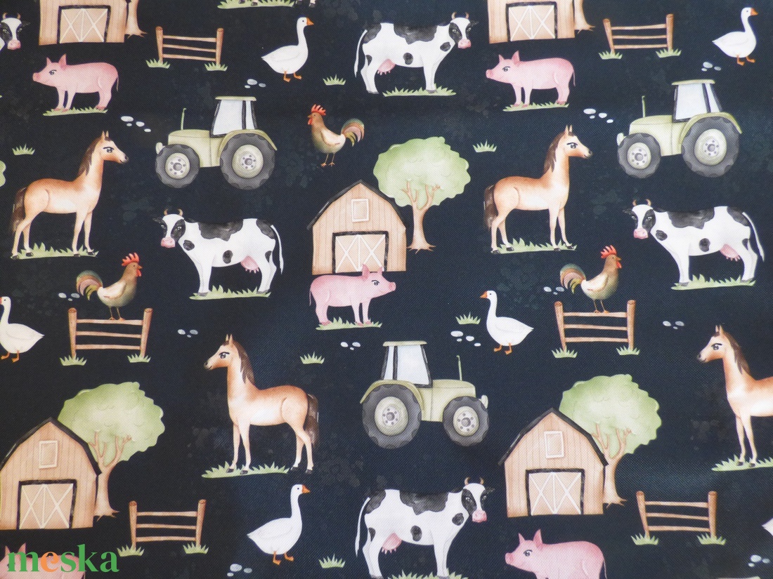 Traktoros, háziállatos vízálló szövet, gyöngyvászon  - kellékek & szerszámok - méteráru - vászon - gyöngyvászon - Meska.hu