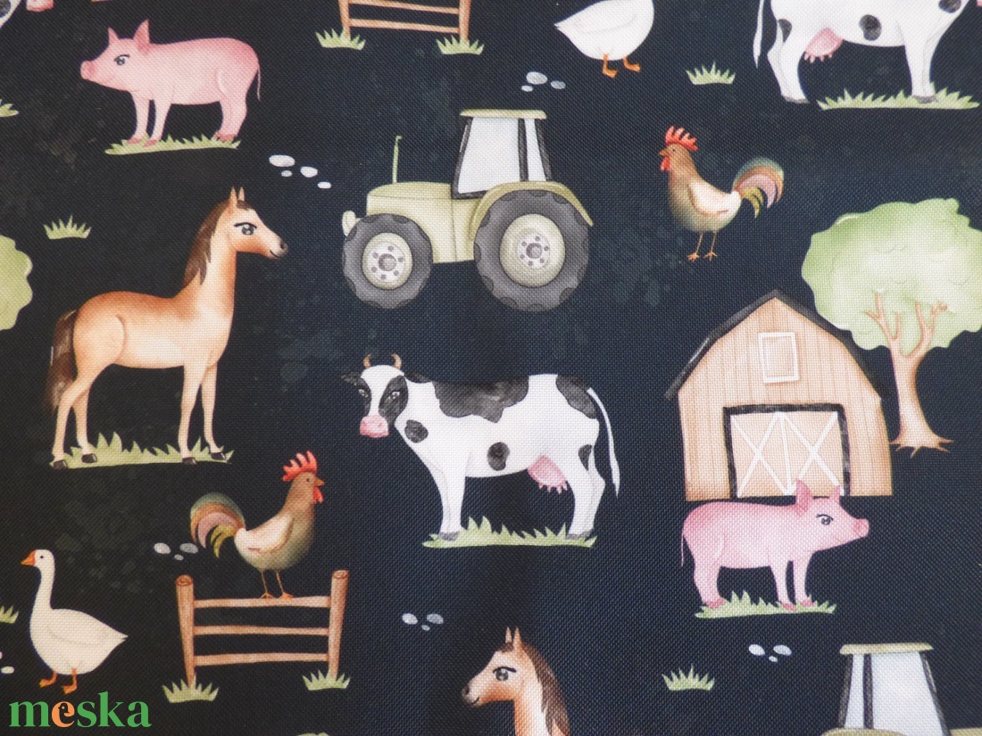 Traktoros, háziállatos vízálló szövet, gyöngyvászon  - kellékek & szerszámok - méteráru - vászon - gyöngyvászon - Meska.hu