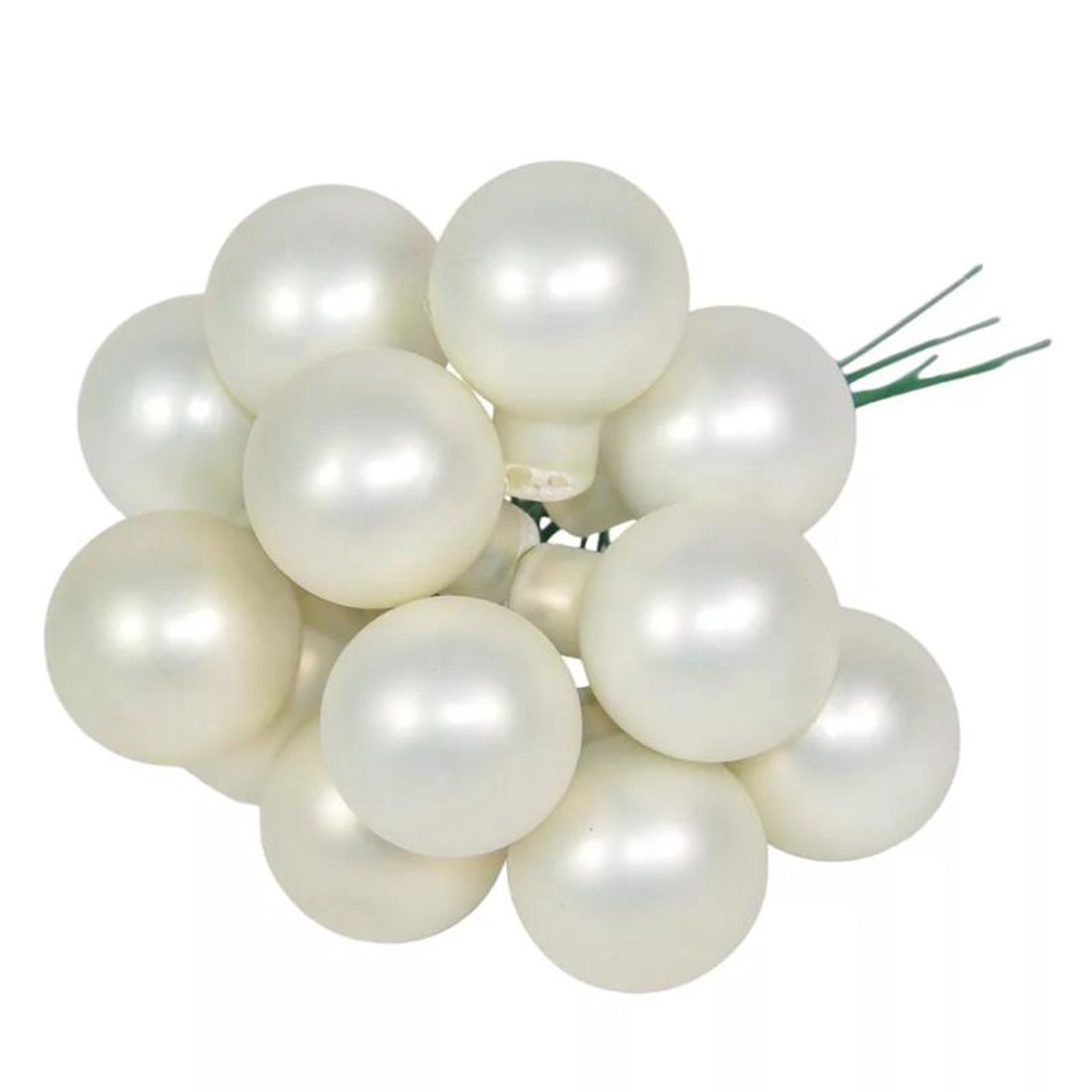 Üveggömb pick 2,5 cm - téli fehér - matt 12 db - kellékek & szerszámok - dekorációs kellékek - üveggömb pick - Meska.hu