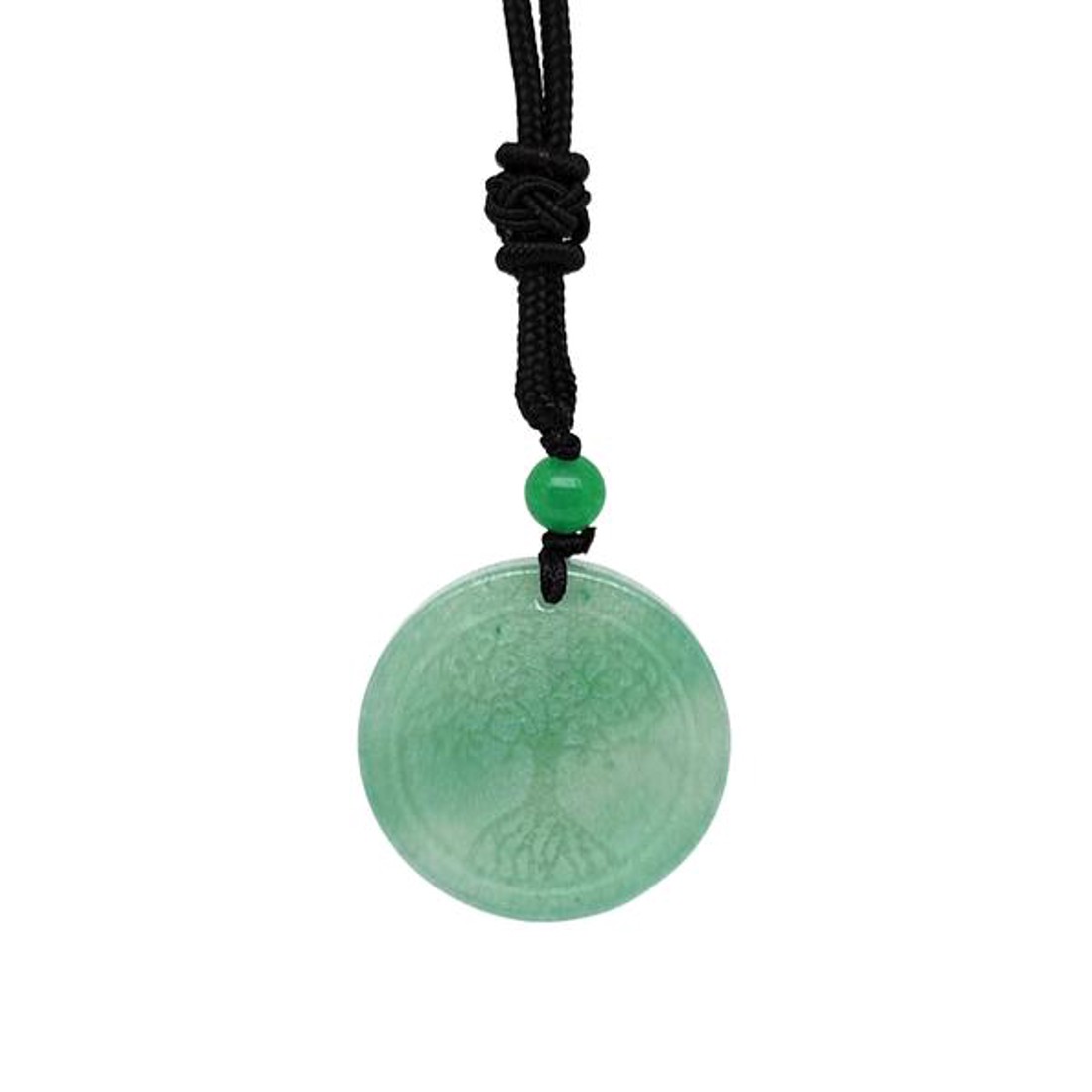 Kör életfa aventurin medál zsinóron 3,5cm - ékszer - nyaklánc - medál - Meska.hu