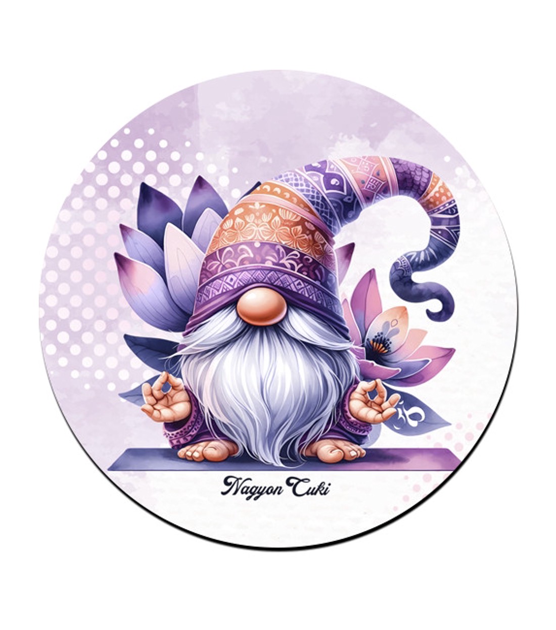 Jóga manó lótusz ülésben mintás bögre alátét -  - Meska.hu