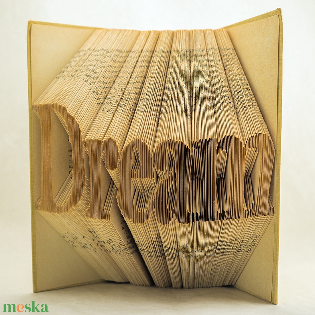 Egyedi 5 betűs feliratos hajtogatott könyv, egyedi öt betűs szöveg, origami, Dream, Álmok, Valentin-napra, Motiváció,E85 - otthon & lakás - dekoráció - Meska.hu