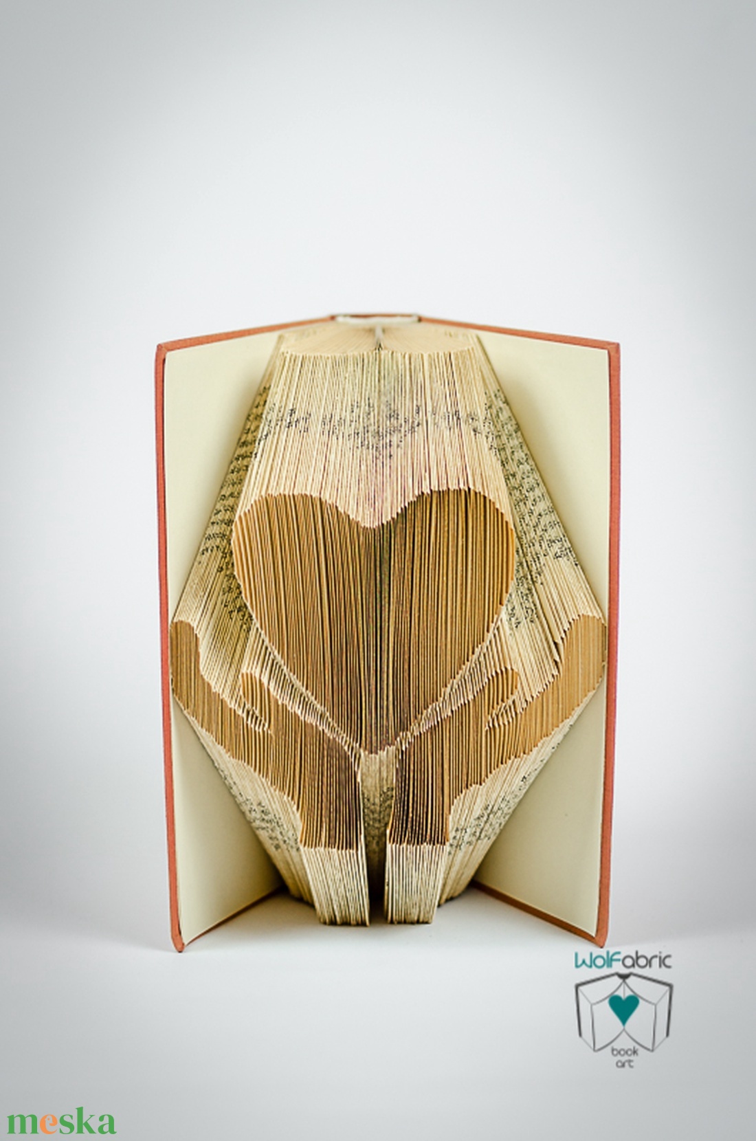 Kézben szív mintájú hajtogatott könyv origami - Keresztény - Első áldozás - E367  -  - Meska.hu