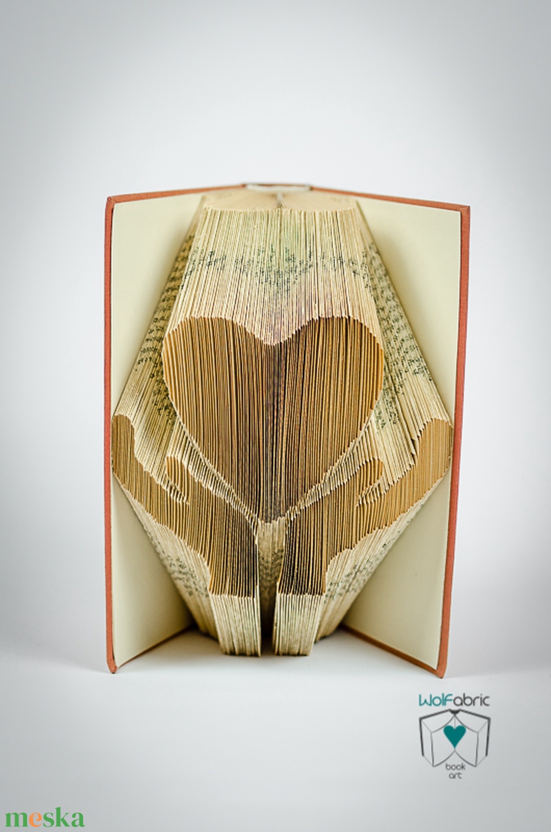 Kézben szív mintájú hajtogatott könyv origami - Keresztény - Első áldozás - E367  -  - Meska.hu