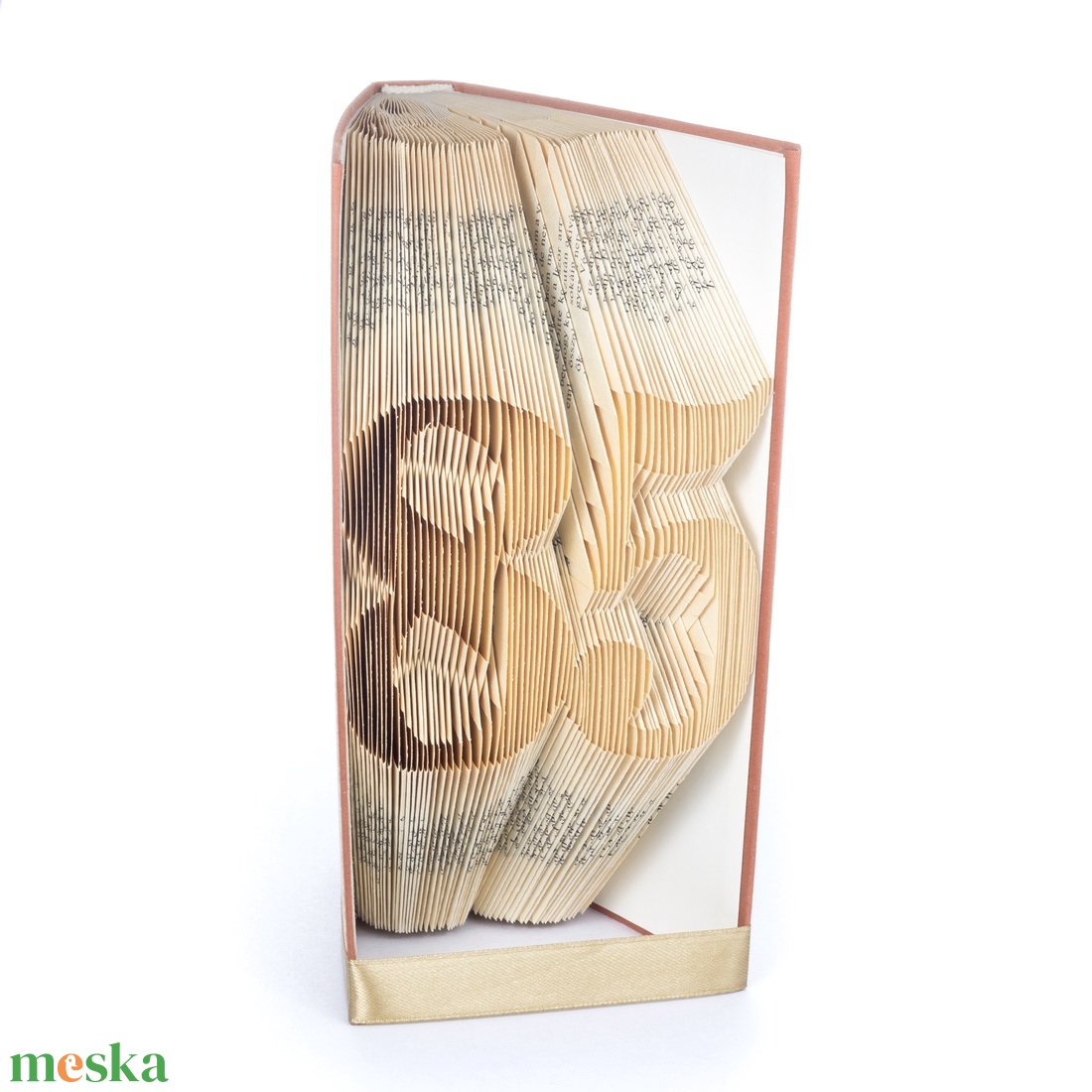 85 - Könyvszobor, könyv origami - 85. születésnapra - otthon & lakás - dekoráció - asztal és polc dekoráció - könyvszobor - Meska.hu