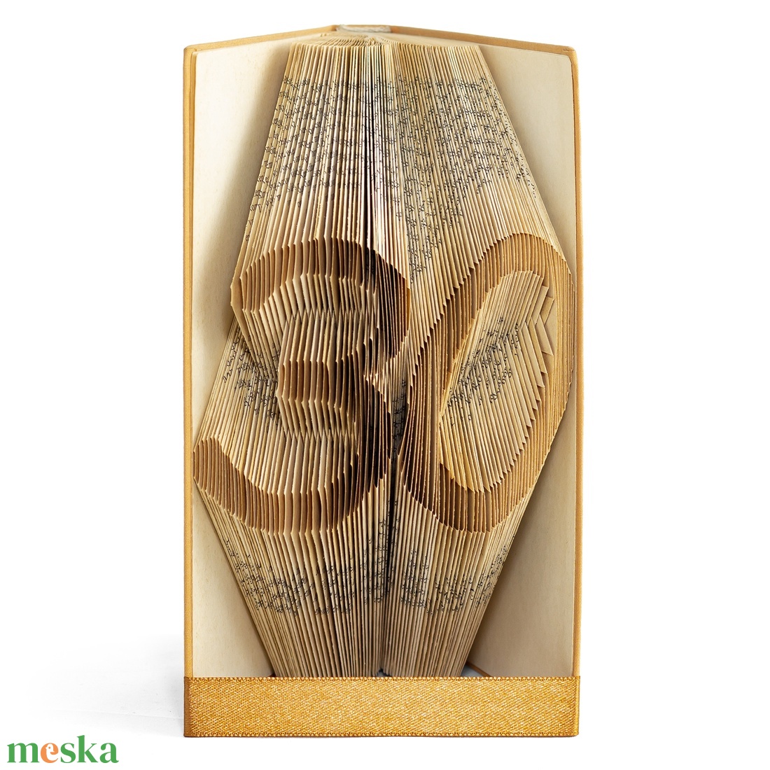 30. születésnapra könyvszobor, harmincadik házassági évfordulóra, nagyszülőknek E663  - otthon & lakás - dekoráció - asztal és polc dekoráció - könyvszobor - Meska.hu