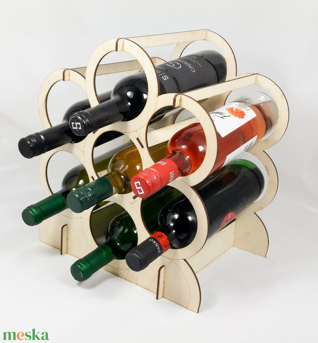 Borosüveg tartó - 7 borospalack - férfiaknak - fából - lézervágott - természetes - borosüveg állvány - BOR001 - - Meska.hu Borosüveg tartó - 7 borospalack - férfiaknak - fából - lézervágott - természetes - borosüveg állvány - BOR001 - - Meska.hu