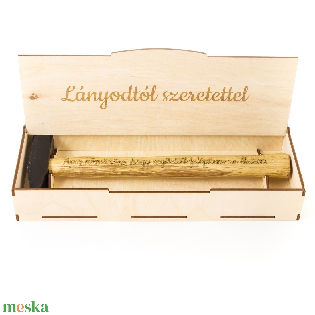 Szülőköszöntő kalapács díszdobozzal esküvőre apának, házassági ajándék, esküvői ajándék, férfinak, férfiaknak - esküvő - emlék & ajándék - szülőköszöntő ajándék - Meska.hu