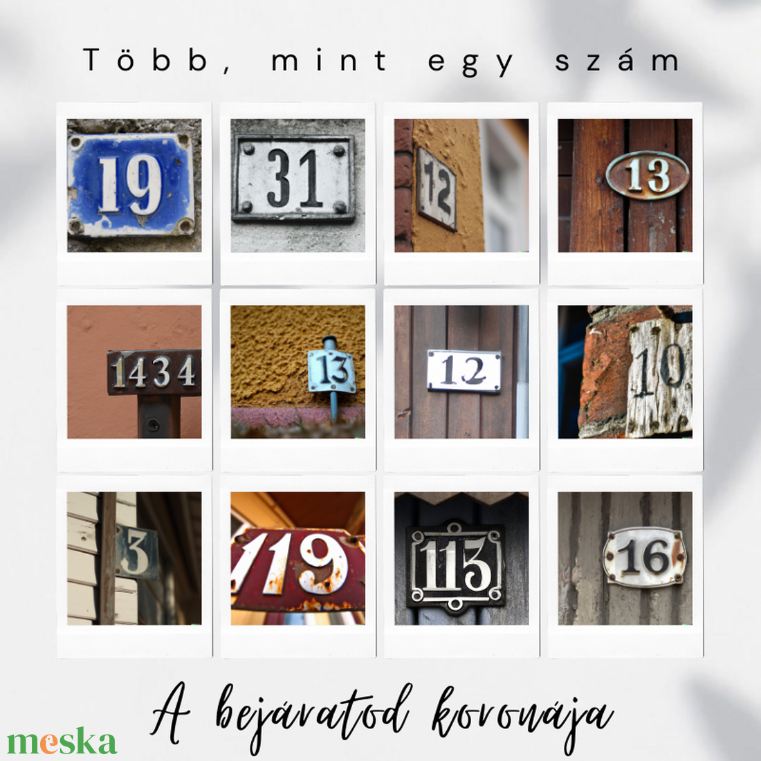 Modern minimalista házszámtábla, elegáns gravírozott házszám - otthon & életmód - ház & kert - házszám - Meska.hu