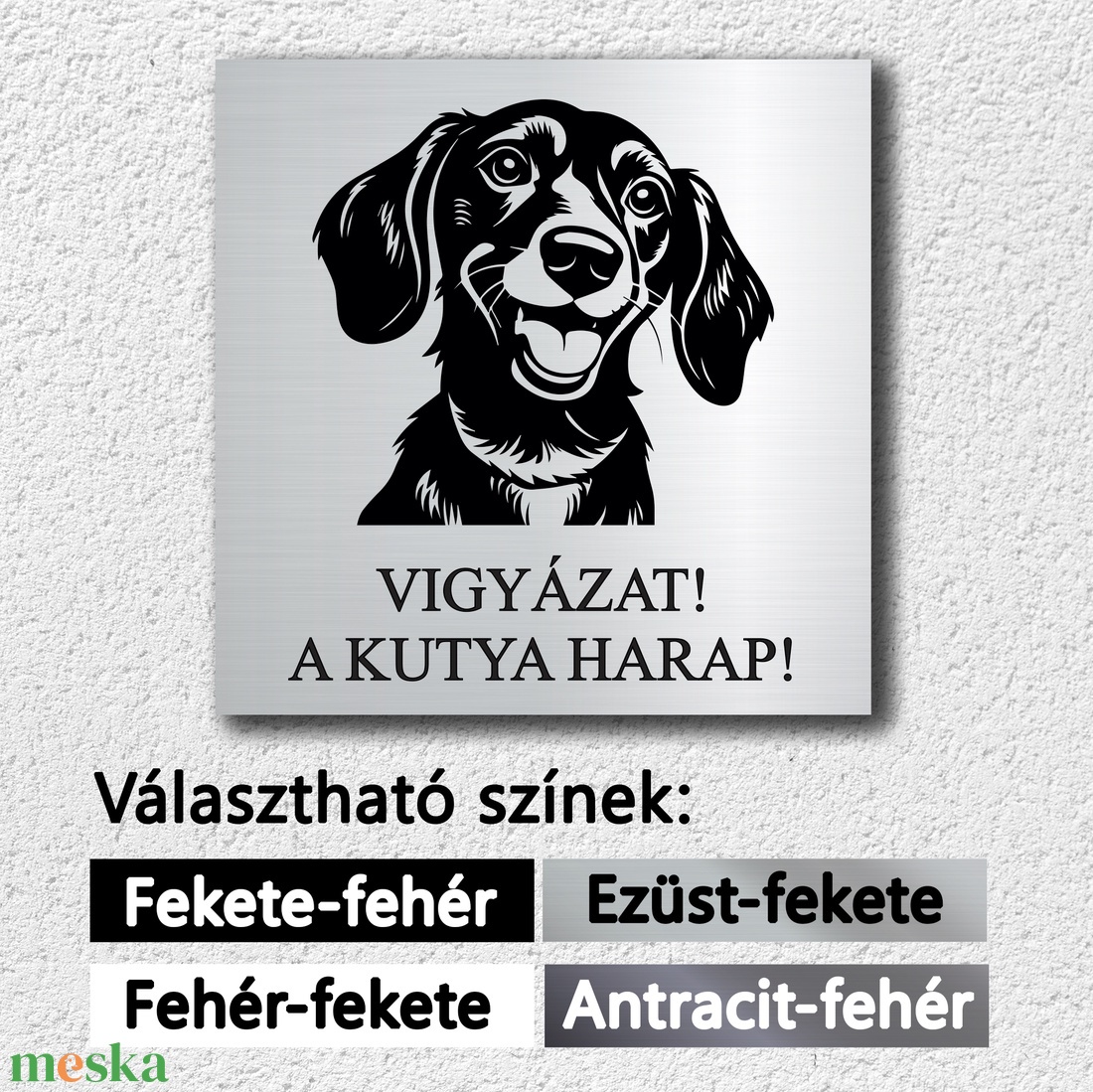 Vigyázz a kutya harap tábla, harapós kutya felirat, figyelmeztető tábla - otthon & életmód - ház & kert - névtábla - Meska.hu
