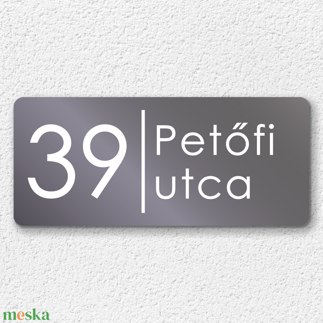 Minimalista házszámtábla gravírozással � elegancia és tartósság 4 színben - otthon & életmód - ház & kert - házszám - Meska.hu